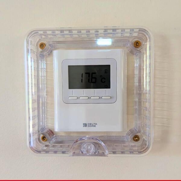 Smart heating control panel installed at Hampstead Norreys village hall by E.R Electrical.