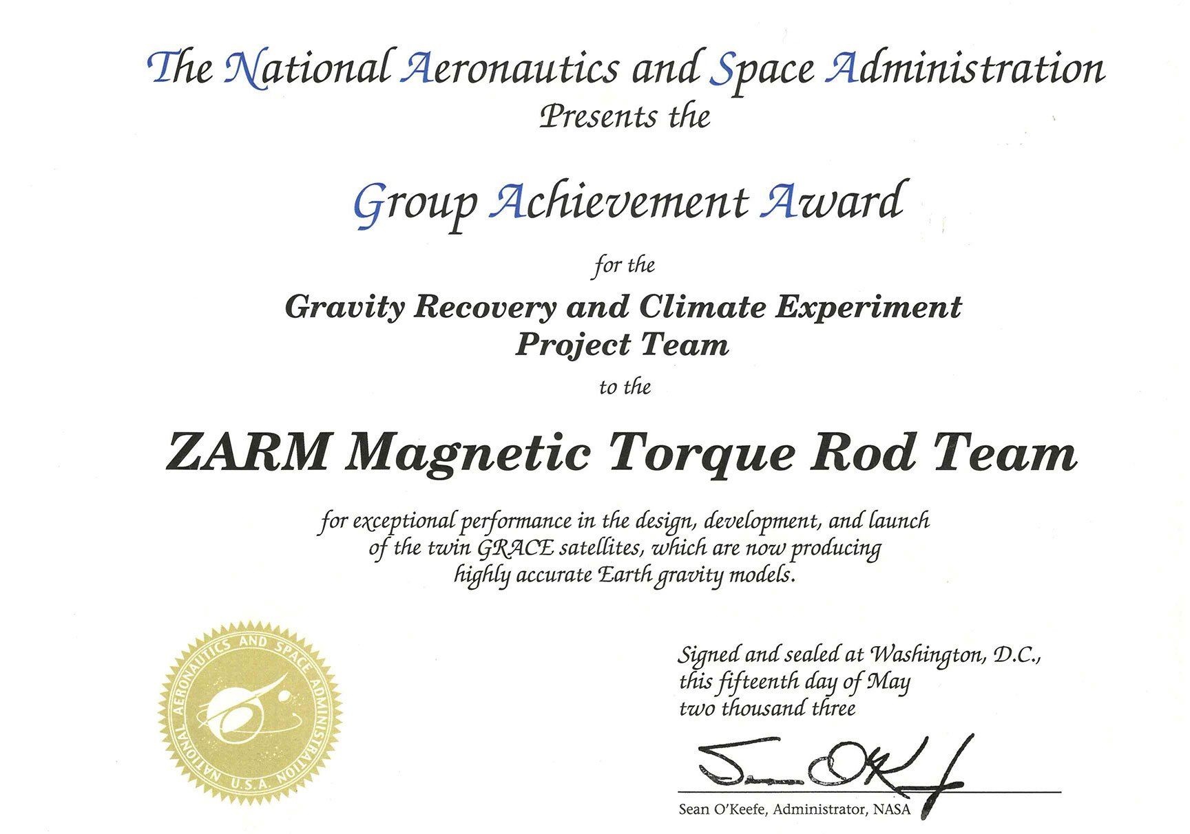 Zarm Technik Zertifikat