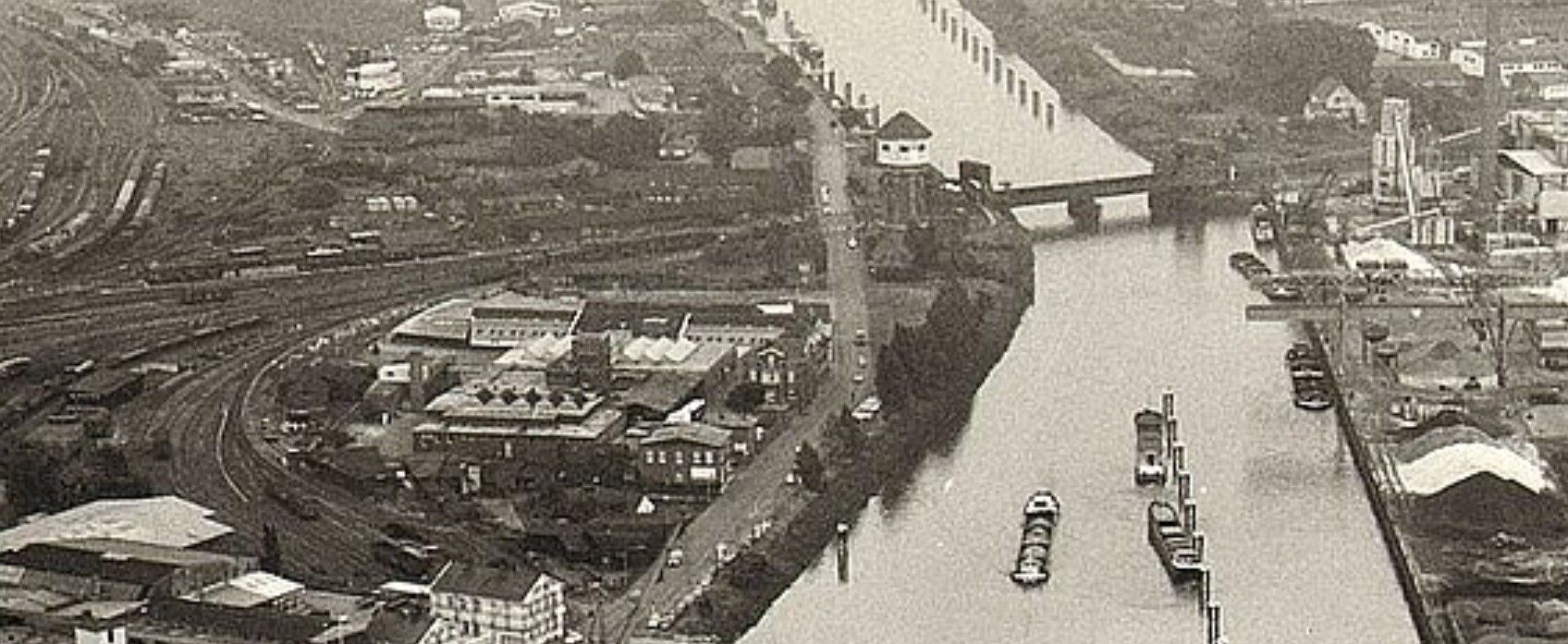 Luftbild Stau, 1965, Bild: Stadtplanungsamt Oldenburg / Stadtmuseum Oldenburg