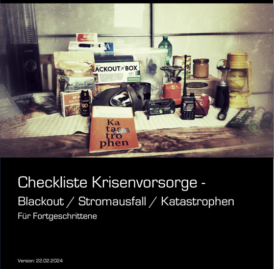 Checkliste Krisenvorsorge