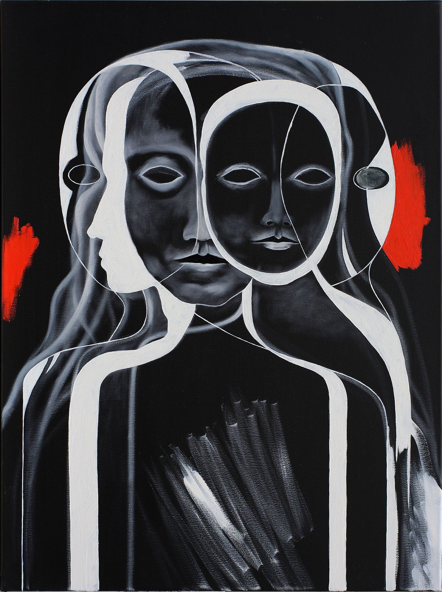 „The Beauty and it's Secret no. 1“ by Sebastian Bieniek (B1EN1EK), 2019. Oil on canvas, 80 cm. x 60 cm. Painting from the oeuvre of Bieniekface by the artist. „The Beauty and it's Secret no. 1“ by Sebastian Bieniek (B1EN1EK), 2019. Oil on canvas, 80 cm. x 60 cm. Painting from the oeuvre of Bieniekface by the artist.