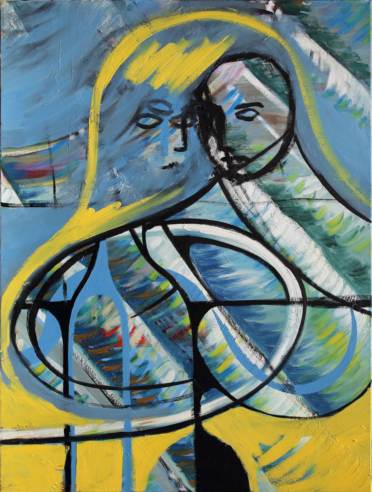 „About a Boy no. 1“ by Sebastian Bieniek (B1EN1EK), 2019. Oil on canvas, 120 cm. x 90 cm. Painting from the oeuvre of Bieniekface by the artist. „About a Boy no. 1“ by Sebastian Bieniek (B1EN1EK), 2019. Oil on canvas, 120 cm. x 90 cm. Painting from the oeuvre of Bieniekface by the artist.