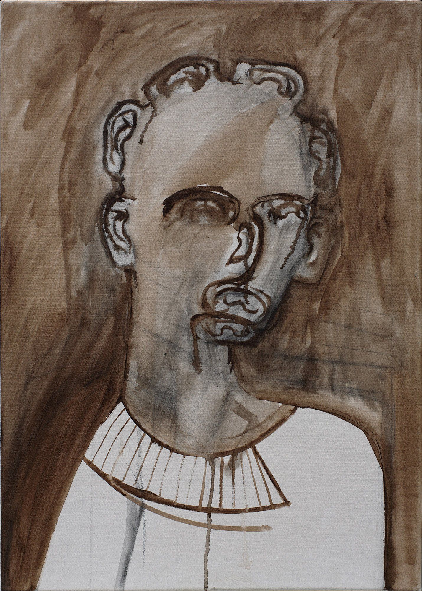 „Earface No. 1“ by Sebastian Bieniek (B1EN1EK), 2018. Oil on canvas, 70 cm. x 50 cm. Painting from the oeuvre of Bieniekface by the artist. „Earface No. 1“ by Sebastian Bieniek (B1EN1EK), 2018. Oil on canvas, 70 cm. x 50 cm. Painting from the oeuvre of Bieniekface by the artist.