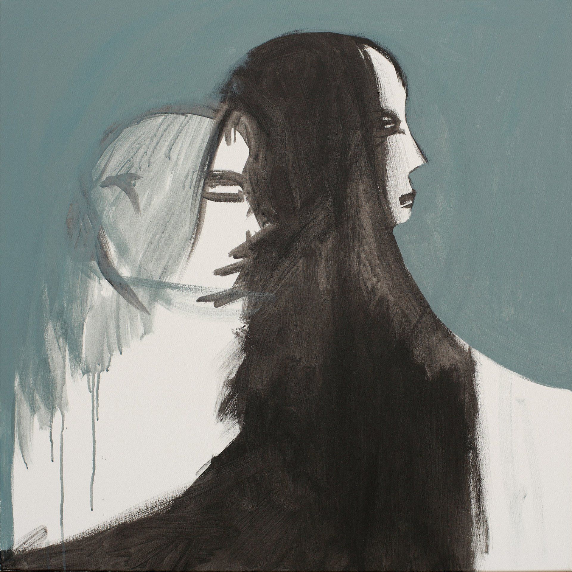 „Monolor No. 1“ by Sebastian Bieniek (B1EN1EK), 2016. Oil on canvas, 90 cm. x 90 cm. Painting from the oeuvre of Bieniekface by the artist. „Monolor No. 1“ by Sebastian Bieniek (B1EN1EK), 2016. Oil on canvas, 90 cm. x 90 cm. Painting from the oeuvre of Bieniekface by the artist.