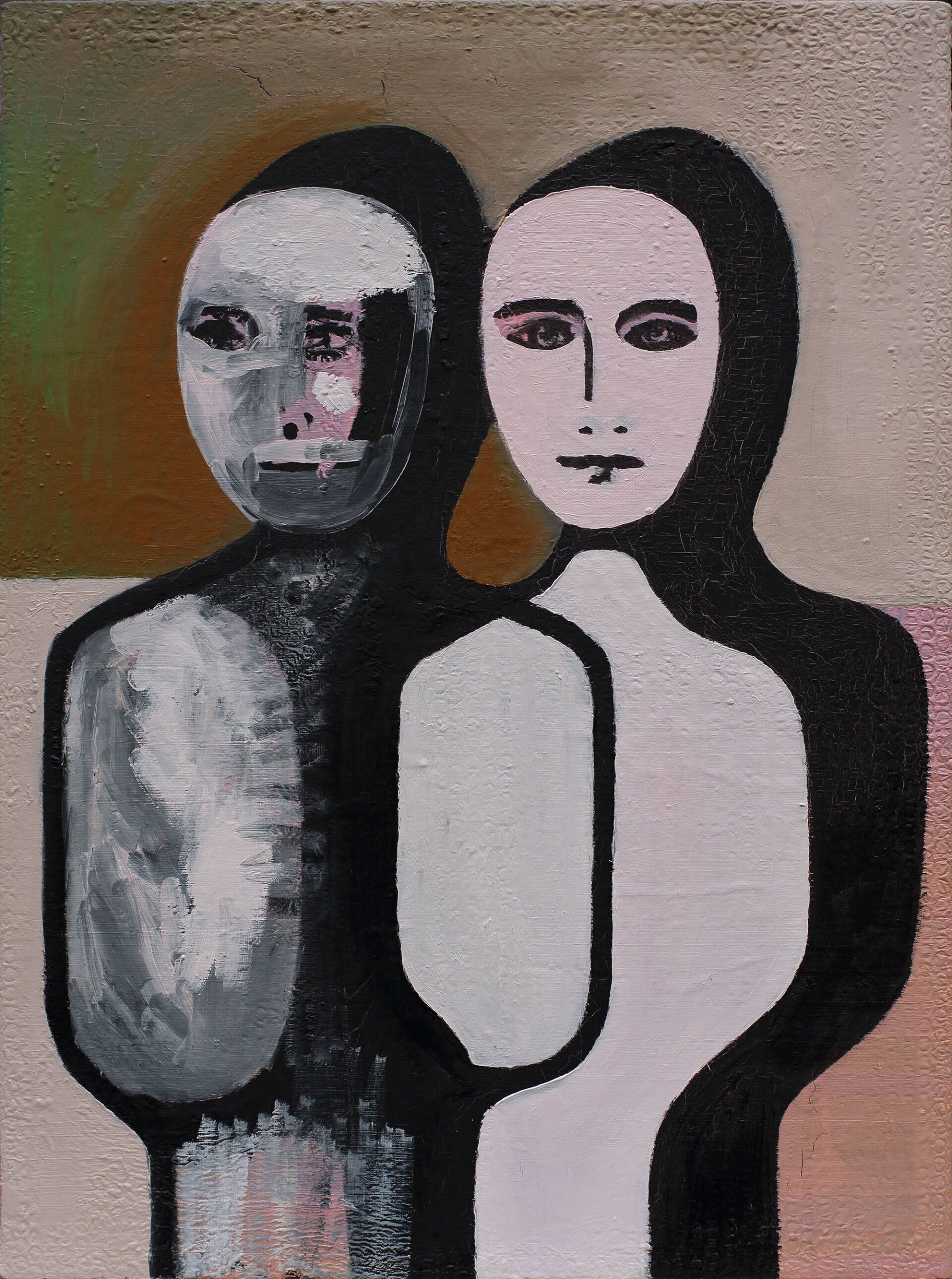 „Doppelgänger No. 2“, Sebastian Bieniek (B1EN1EK), 2018. Oil on canvas. 80 x 60 cm. From the „Doppelgänger“ oeuvre and serie „Doppelgänger No. 2“, Sebastian Bieniek (B1EN1EK), 2018. Oil on canvas. 80 x 60 cm. From the „Doppelgänger“ oeuvre and serie