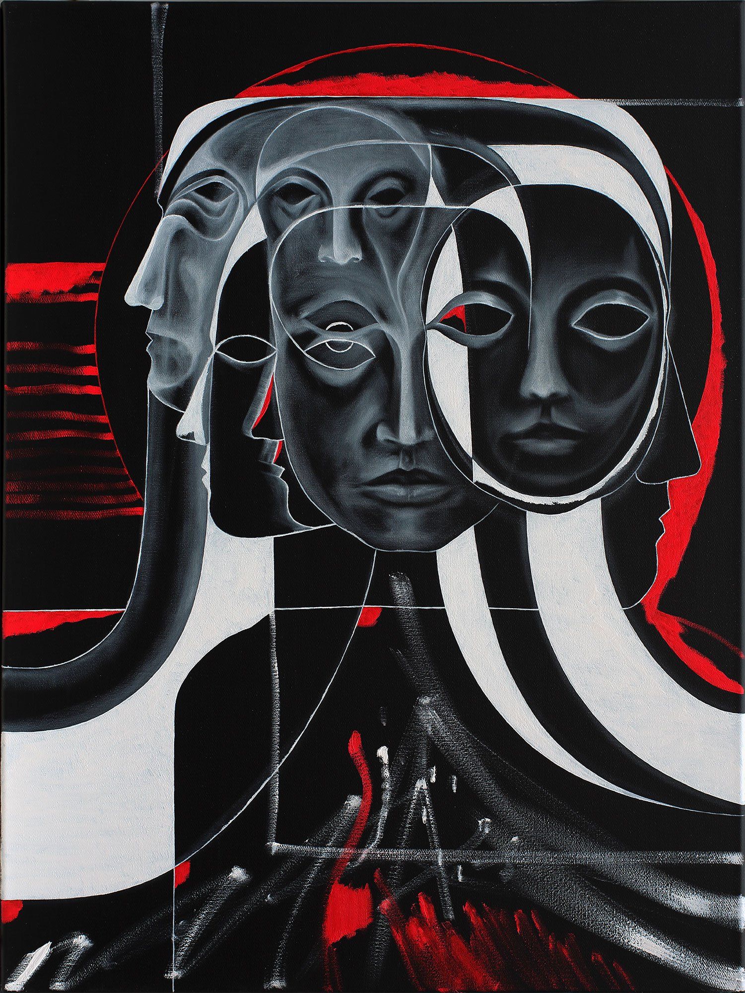 „The Beauty and it's Secret no. 2“ by Sebastian Bieniek (B1EN1EK), 2019. Oil on canvas, 80 cm. x 60 cm. Painting from the oeuvre of Bieniekface by the artist. „The Beauty and it's Secret no. 2“ by Sebastian Bieniek (B1EN1EK), 2019. Oil on canvas, 80 cm. x 60 cm. Painting from the oeuvre of Bieniekface by the artist.