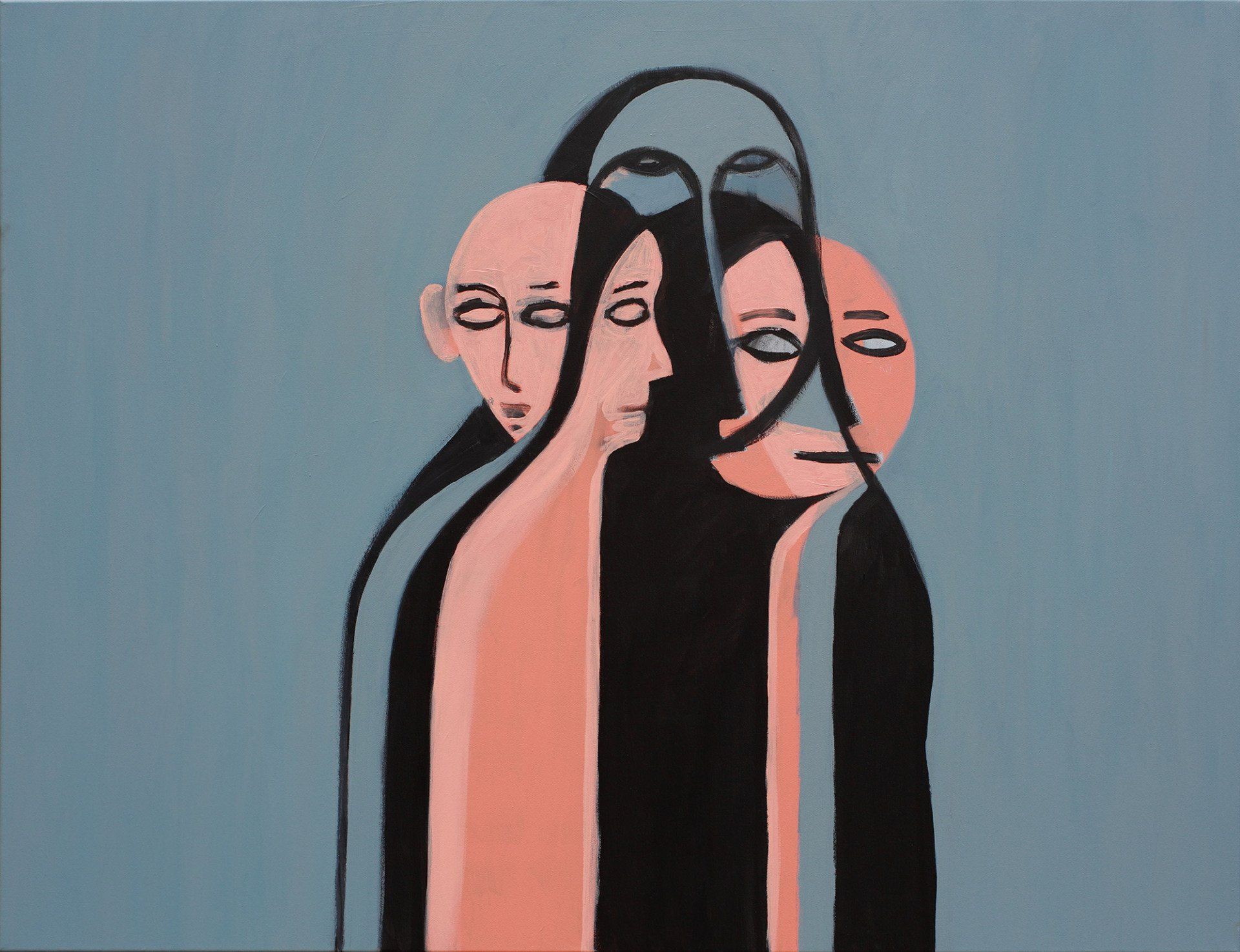 „Bicolor No. 2“ by Sebastian Bieniek (B1EN1EK), 2016. Acryl on canvas, 100 cm. x 130 cm. Painting from the oeuvre of Bieniekface by the artist. „Bicolor No. 2“ by Sebastian Bieniek (B1EN1EK), 2016. Acryl on canvas, 100 cm. x 130 cm. Painting from the oeuvre of Bieniekface by the artist.