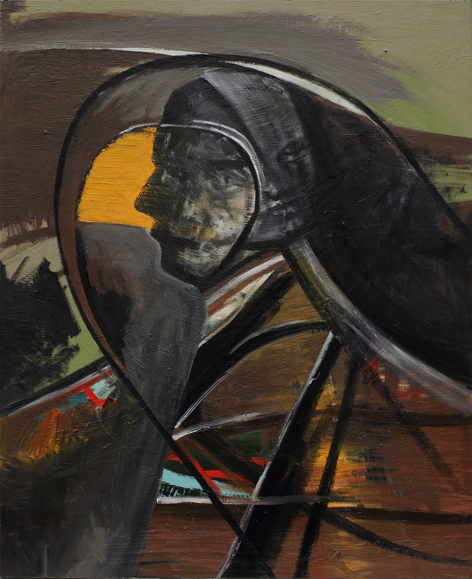 „Headhunter No. 2“ by Sebastian Bieniek (B1EN1EK), 2017. Oil on canvas, 110 cm. x 90 cm. Painting from the oeuvre of Bieniekface painting by the artist. „Headhunter No. 2“ by Sebastian Bieniek (B1EN1EK), 2017. Oil on canvas, 110 cm. x 90 cm. Painting from the oeuvre of Bieniekface painting by the artist.