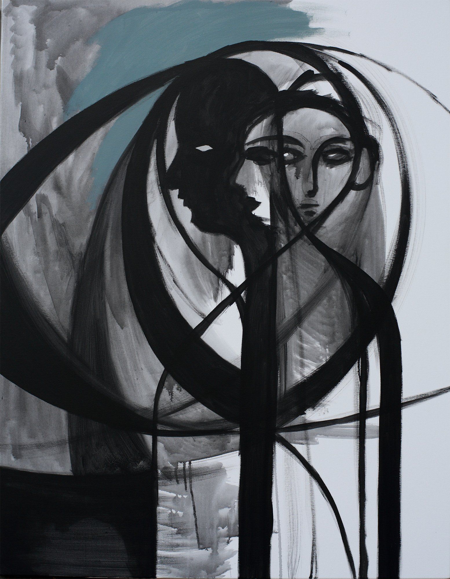 „Monolor No. 2“ by Sebastian Bieniek (B1EN1EK), 2019. Oil on canvas, 130 cm. x 100 cm. Painting from the oeuvre of Bieniekface by the artist.. „Monolor No. 2“ by Sebastian Bieniek (B1EN1EK), 2019. Oil on canvas, 130 cm. x 100 cm. Painting from the oeuvre of Bieniekface by the artist..