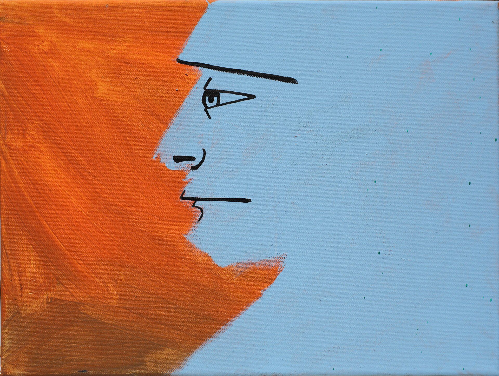 „Appearing Face No. 3“, Sebastian Bieniek (B1EN1EK), 2018. Acrylic on canvas. 24 x 30 cm. From the „Appearing Faces“ series, oeuvre of „Appearing Face No. 3“, Sebastian Bieniek (B1EN1EK), 2018. Acrylic on canvas. 24 x 30 cm. From the „Appearing Faces“ series, oeuvre of