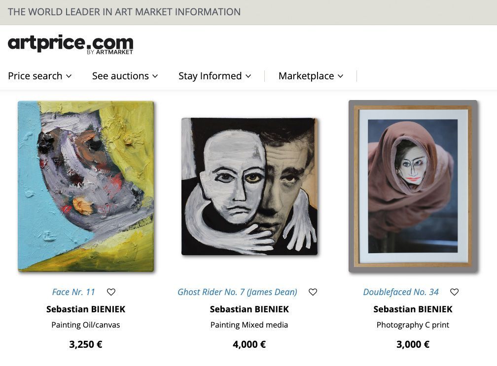 Sebastian Bieniek artprice auctions Sebastian Bieniek artprice auction