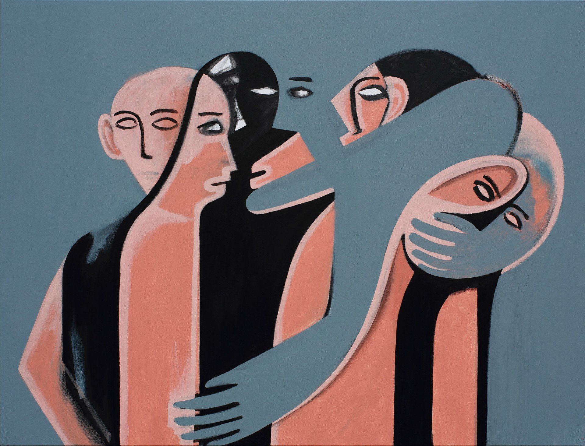 „Bicolor No. 3“ by Sebastian Bieniek (B1EN1EK), 2016. Acryl on canvas, 100 cm. x 130 cm. Painting from the oeuvre of Bieniek-Face (BieniekFace) by the artist. „Bicolor No. 3“ by Sebastian Bieniek (B1EN1EK), 2016. Acryl on canvas, 100 cm. x 130 cm. Painting from the oeuvre of Bieniek-Face (BieniekFace) by the artist.