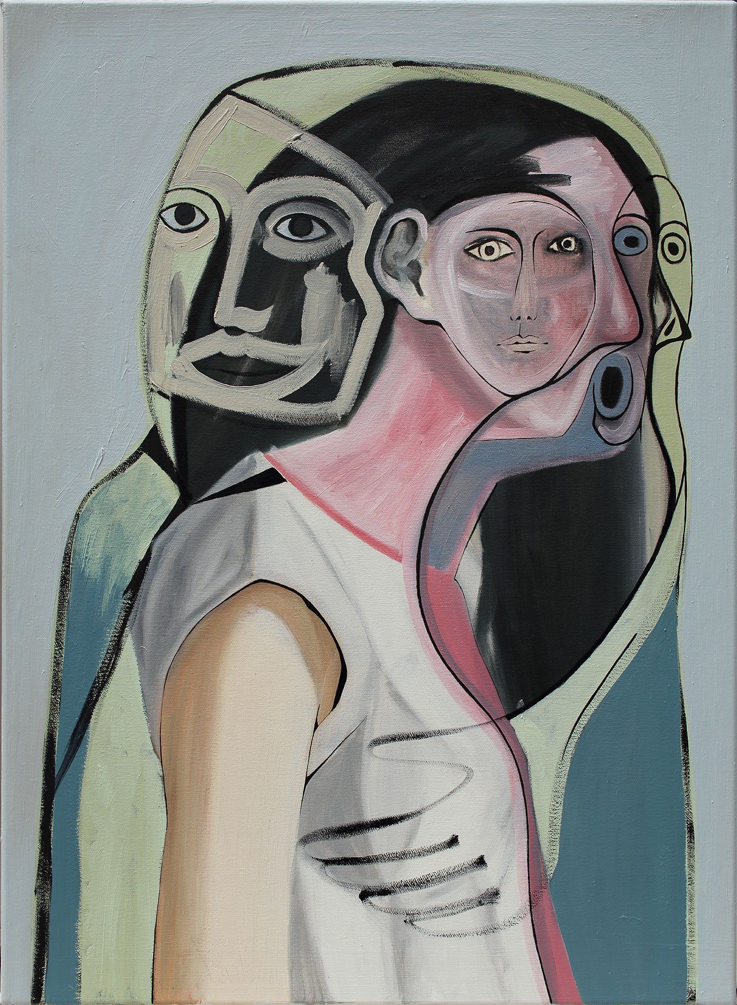 „Polyface No. 3“ by Sebastian Bieniek (B1EN1EK), 2019. Oil on canvas, 80 cm. x 60 cm. Painting from the oeuvre of Bieniekface by the artist. „Polyface No. 3“ by Sebastian Bieniek (B1EN1EK), 2019. Oil on canvas, 80 cm. x 60 cm. Painting from the oeuvre of Bieniekface by the artist.