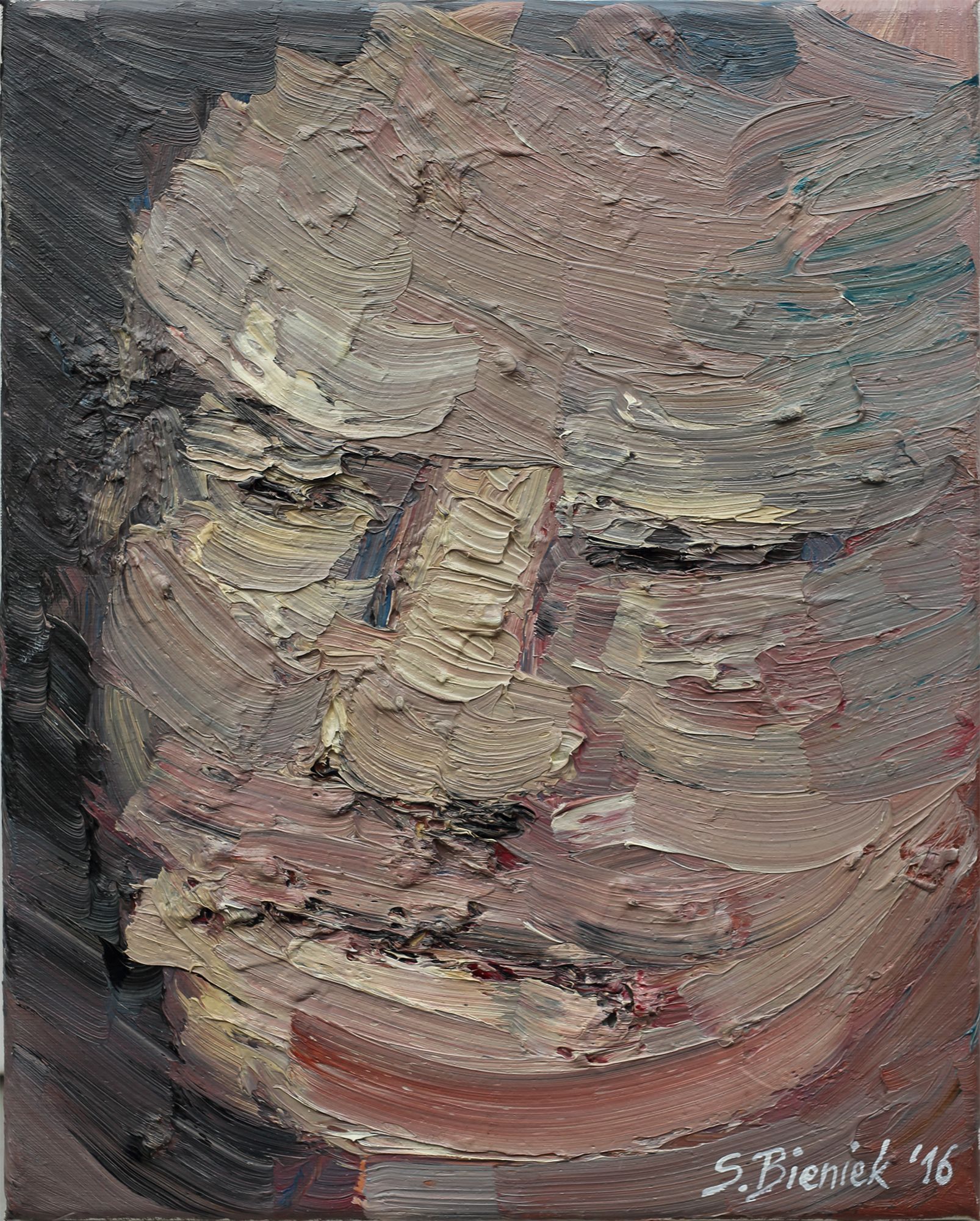 „Face no. 3“, by Sebastian Bieniek (B1EN1EK), 2016. Oil on canvas. 30 x 24 cm. From the „Face no. 3“, by Sebastian Bieniek (B1EN1EK), 2016. Oil on canvas. 30 x 24 cm. From the