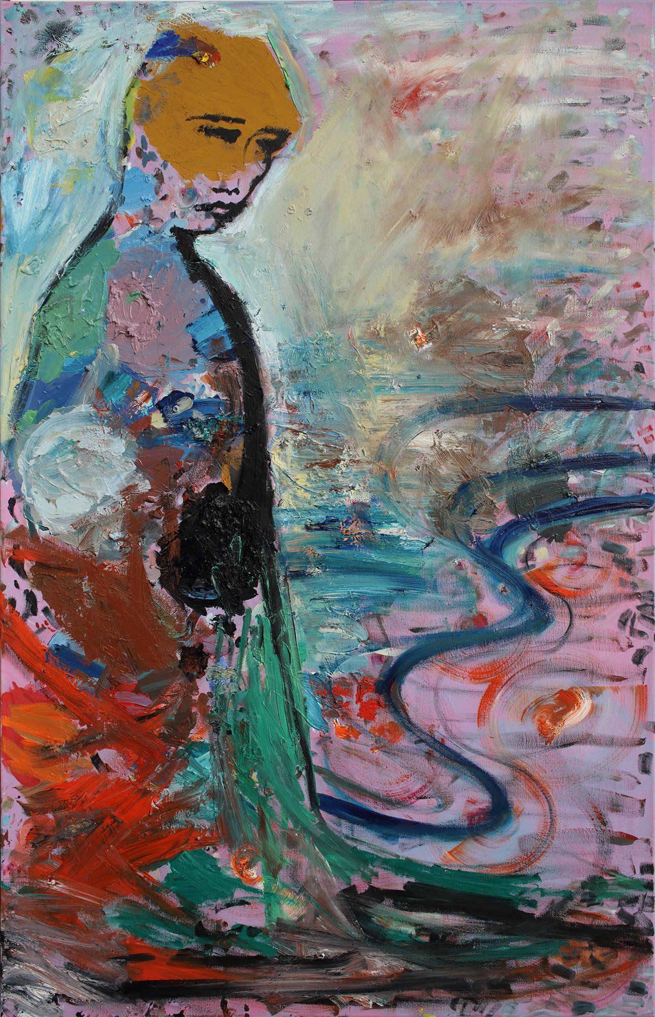 „About a Boy no. 4“ by Sebastian Bieniek (B1EN1EK), 2019. Oil on canvas, 140 cm. x 90 cm. Painting from the oeuvre of Bieniekface by the artist. „About a Boy no. 4“ by Sebastian Bieniek (B1EN1EK), 2019. Oil on canvas, 140 cm. x 90 cm. Painting from the oeuvre of Bieniekface by the artist.