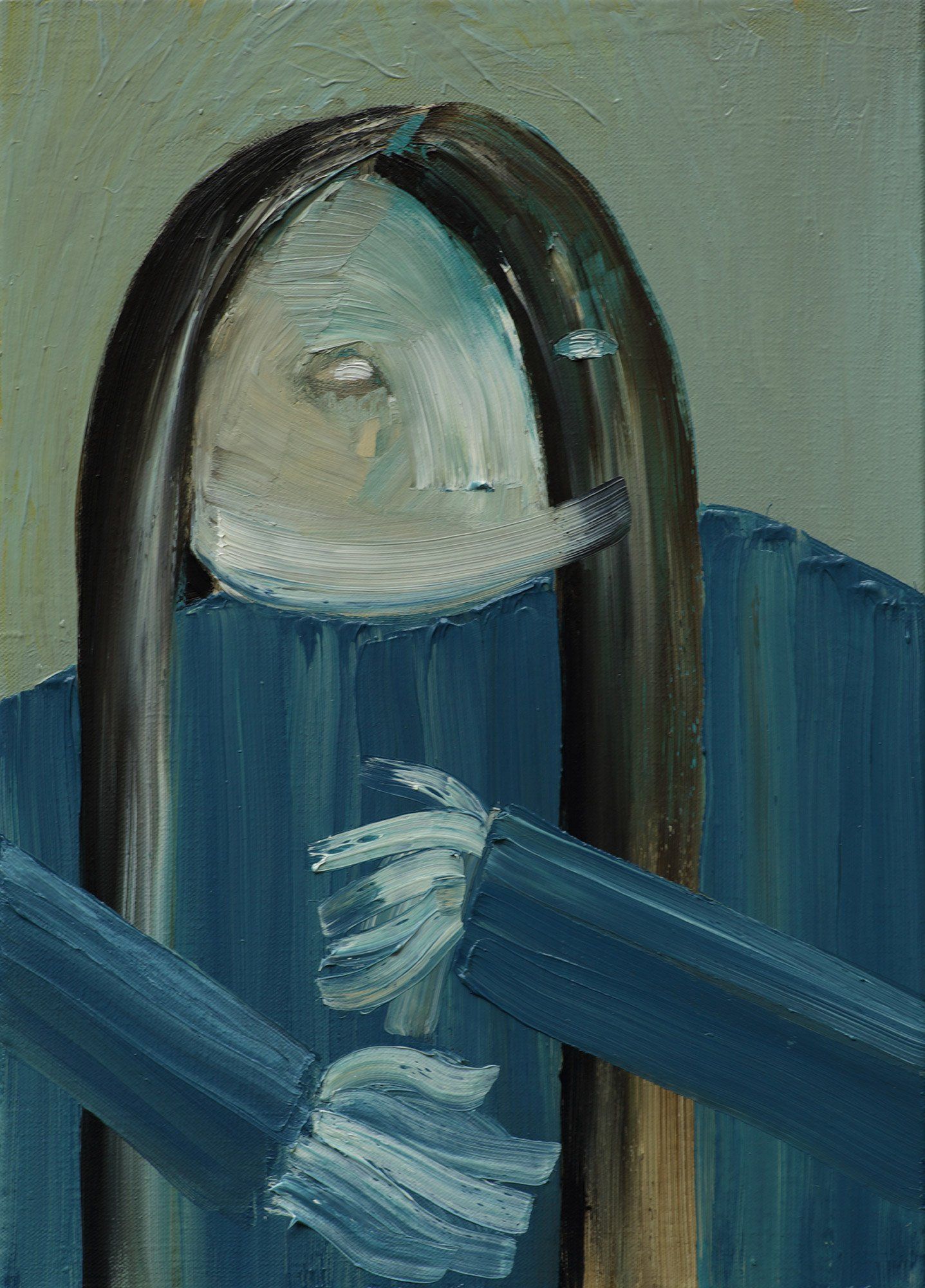 „Duplicato No. 4“ by Sebastian Bieniek (B1EN1EK), 2015. Oil on canvas, 70 cm. x 50 cm. Painting from the oeuvre of BieniekFace (Bieniek-Face) by the artist, part of „Duplicato“ series. „Duplicato No. 4“ by Sebastian Bieniek (B1EN1EK), 2015. Oil on canvas, 70 cm. x 50 cm. Painting from the oeuvre of BieniekFace (Bieniek-Face) by the artist, part of „Duplicato“ series.