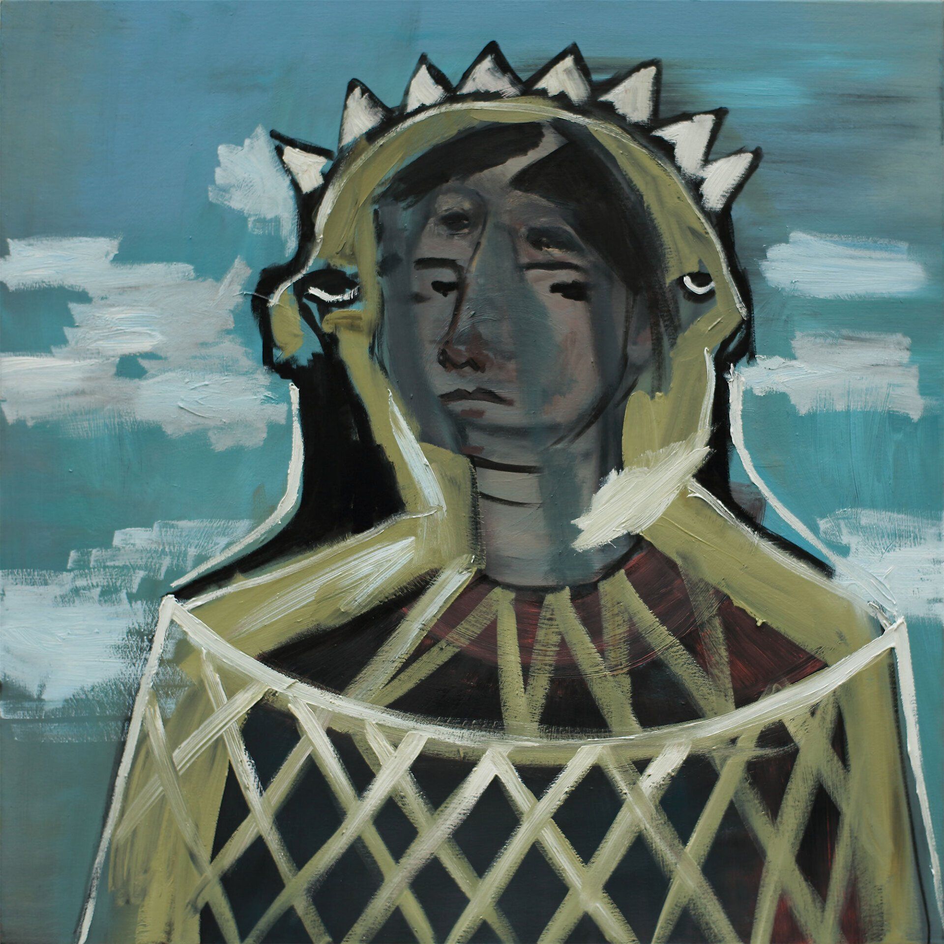 „Face Behind The Face No. 4“ by Sebastian Bieniek (B1EN1EK), 2017. Oil on canvas, 90 cm. x 90 cm. Painting from the oeuvre of Bieniekface painting by the artist. „Face Behind The Face No. 4“ by Sebastian Bieniek (B1EN1EK), 2017. Oil on canvas, 90 cm. x 90 cm. Painting from the oeuvre of Bieniekface painting by the artist.