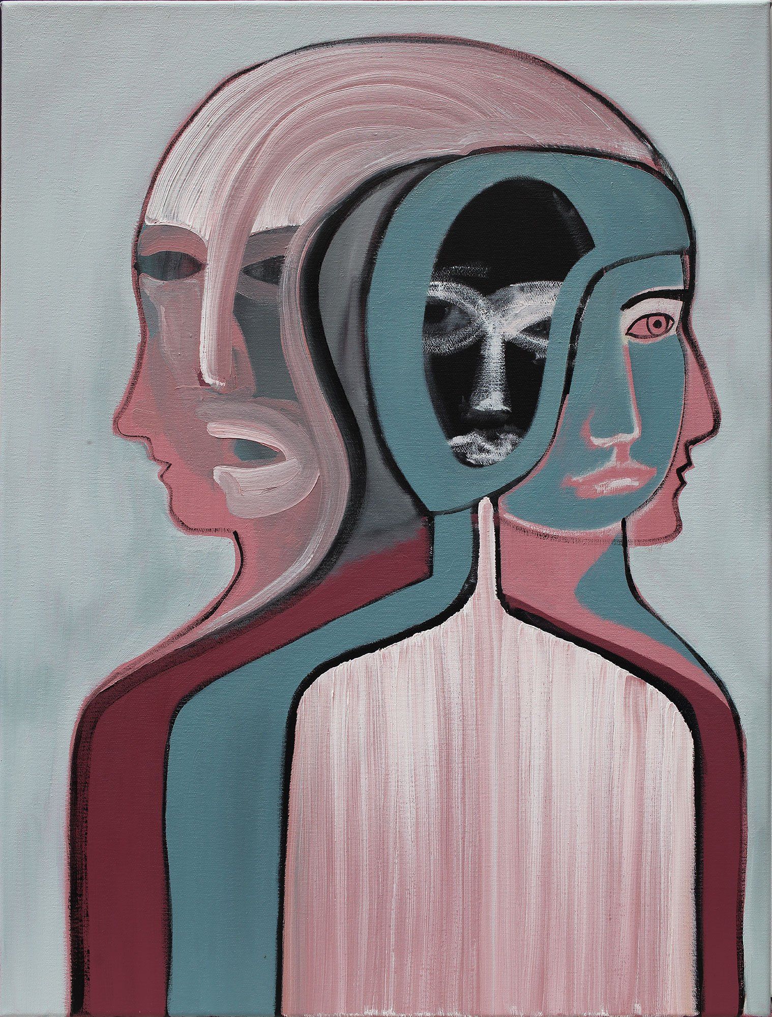 „Polyface No. 4“ by Sebastian Bieniek (B1EN1EK), 2019. Oil on canvas, 80 cm. x 60 cm. Painting from the oeuvre of Bieniekface by the artist. „Polyface No. 4“ by Sebastian Bieniek (B1EN1EK), 2019. Oil on canvas, 80 cm. x 60 cm. Painting from the oeuvre of Bieniekface by the artist.