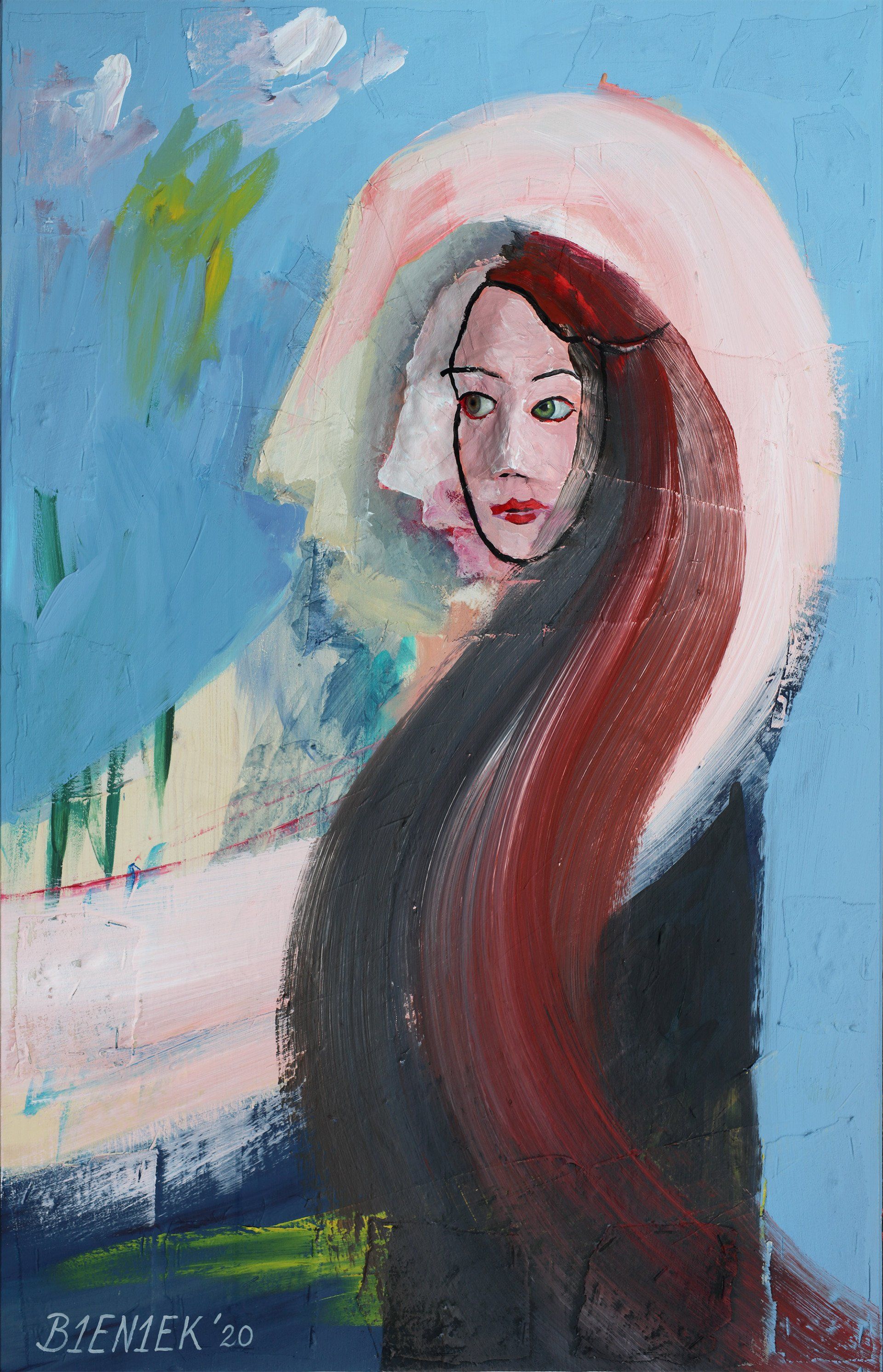 „3D Bieniekface no. 4“ by Sebastian Bieniek (B1EN1EK), 2020. Sculpture, acrylic and oil on canvas, 78 cm. x 50 cm. Sculptured painting from the oeuvre of Bieniekface by the artist. „3D Bieniekface no. 4“ by Sebastian Bieniek (B1EN1EK), 2020. Sculpture, acrylic and oil on canvas, 78 cm. x 50 cm. Sculptured painting from the oeuvre of Bieniekface by the artist.