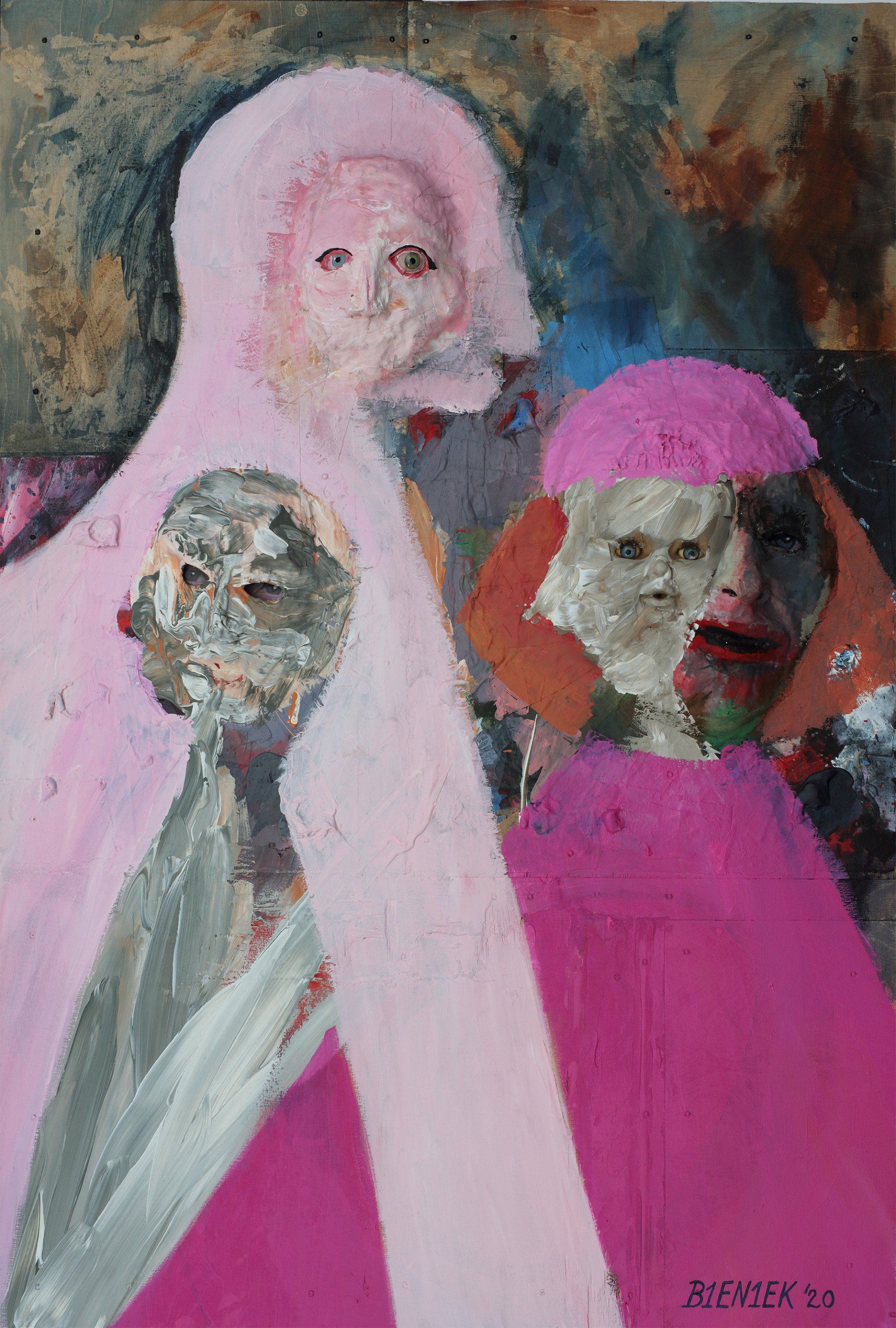 „3D Bieniekface no. 5“ by Sebastian Bieniek (B1EN1EK), 2020. Sculpture, acrylic and oil on canvas, 92,5 cm. x 62,5 cm. Sculptured painting from the oeuvre of Bieniekface by the artist. „3D Bieniekface no. 5“ by Sebastian Bieniek (B1EN1EK), 2020. Sculpture, acrylic and oil on canvas, 92,5 cm. x 62,5 cm. Sculptured painting from the oeuvre of Bieniekface by the artist.