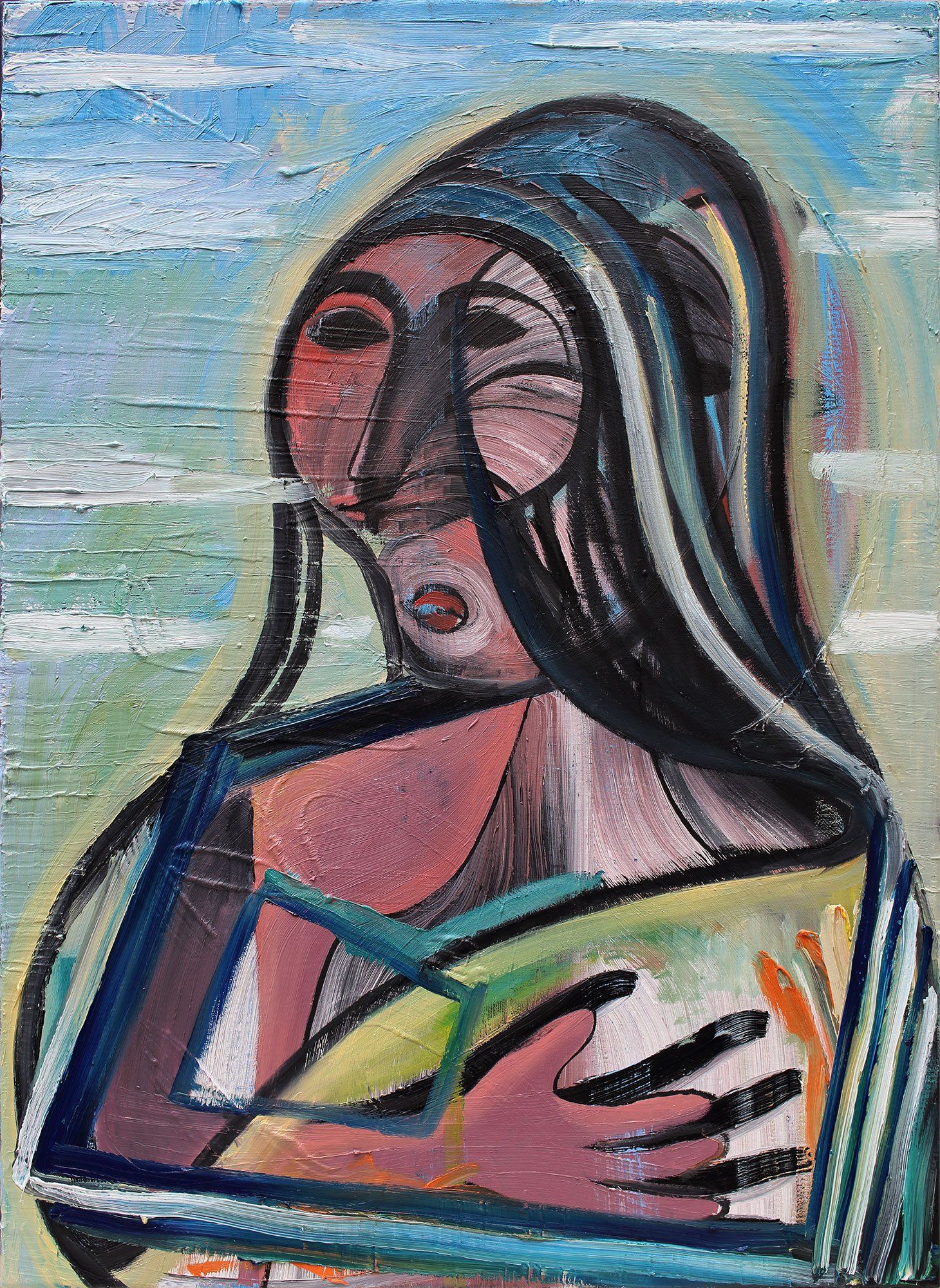 „Polyface No. 5“ by Sebastian Bieniek (B1EN1EK), 2019. Oil on canvas, 80 cm. x 60 cm. Painting from the oeuvre of Bieniekface by the artist. „Polyface No. 5“ by Sebastian Bieniek (B1EN1EK), 2019. Oil on canvas, 80 cm. x 60 cm. Painting from the oeuvre of Bieniekface by the artist.