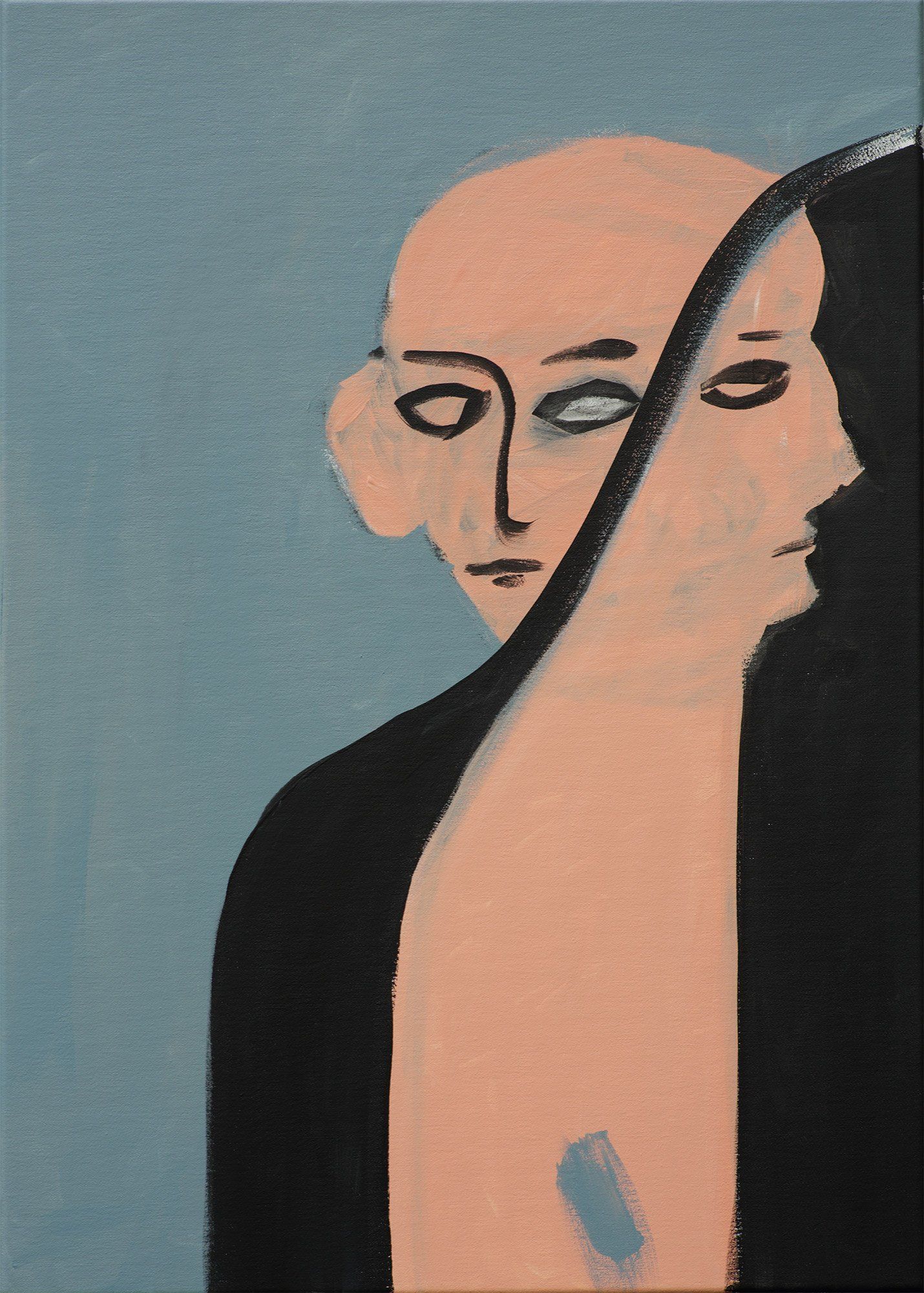 „Duplicato No. 6“ by Sebastian Bieniek (B1EN1EK), 2015. Oil on canvas, 70 cm. x 50 cm. Painting from the oeuvre of BieniekFace (Bieniek-Face) by the artist, part of „Duplicato“ series. „Duplicato No. 6“ by Sebastian Bieniek (B1EN1EK), 2015. Oil on canvas, 70 cm. x 50 cm. Painting from the oeuvre of BieniekFace (Bieniek-Face) by the artist, part of „Duplicato“ series.