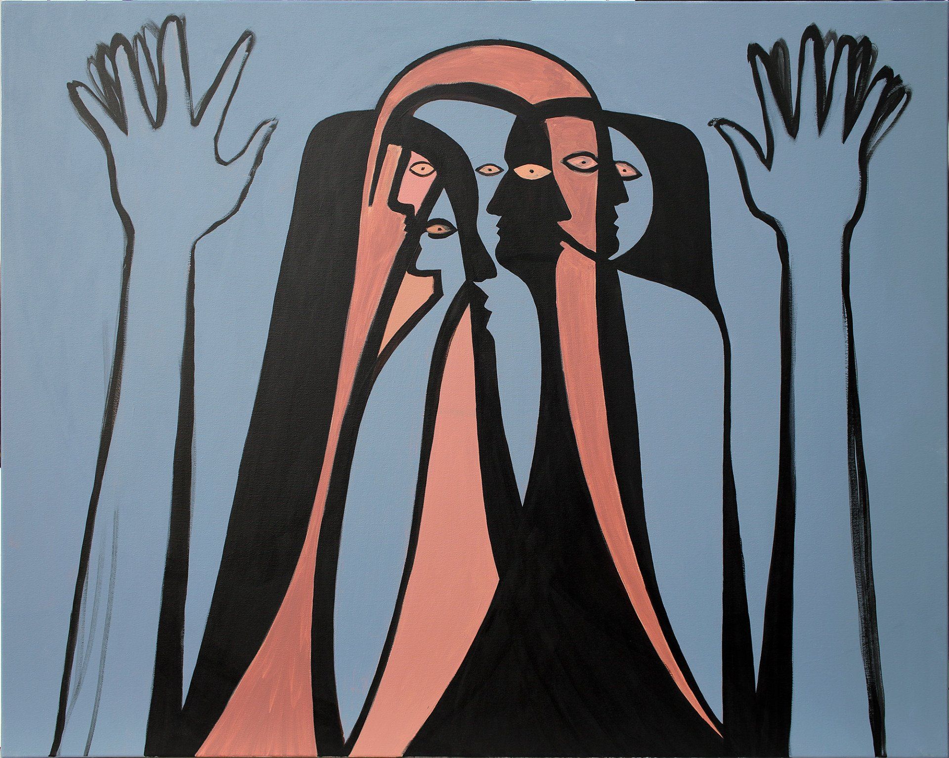 „Bicolor No. 6“ by Sebastian Bieniek (B1EN1EK), 2019. Acryl on canvas, 120 cm. x 150 cm. Painting from the oeuvre of Bieniekface by the artist. „Bicolor No. 6“ by Sebastian Bieniek (B1EN1EK), 2019. Acryl on canvas, 120 cm. x 150 cm. Painting from the oeuvre of Bieniekface by the artist.