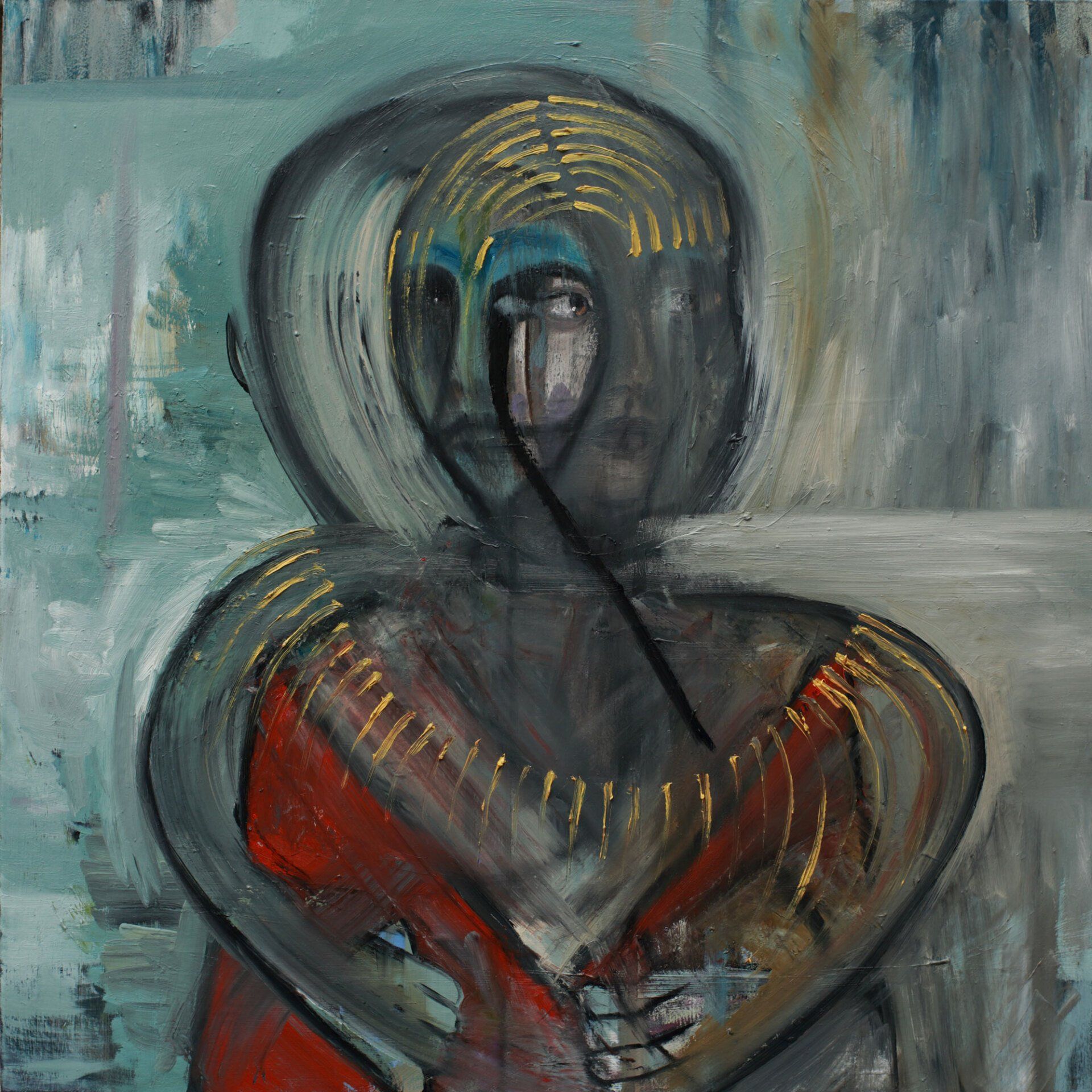 „Face Behind The Face No. 6“ by Sebastian Bieniek (B1EN1EK), 2017. Oil on canvas, 90 cm. x 90 cm. Painting from the oeuvre of Bieniekface painting by the artist. „Face Behind The Face No. 6“ by Sebastian Bieniek (B1EN1EK), 2017. Oil on canvas, 90 cm. x 90 cm. Painting from the oeuvre of Bieniekface painting by the artist.