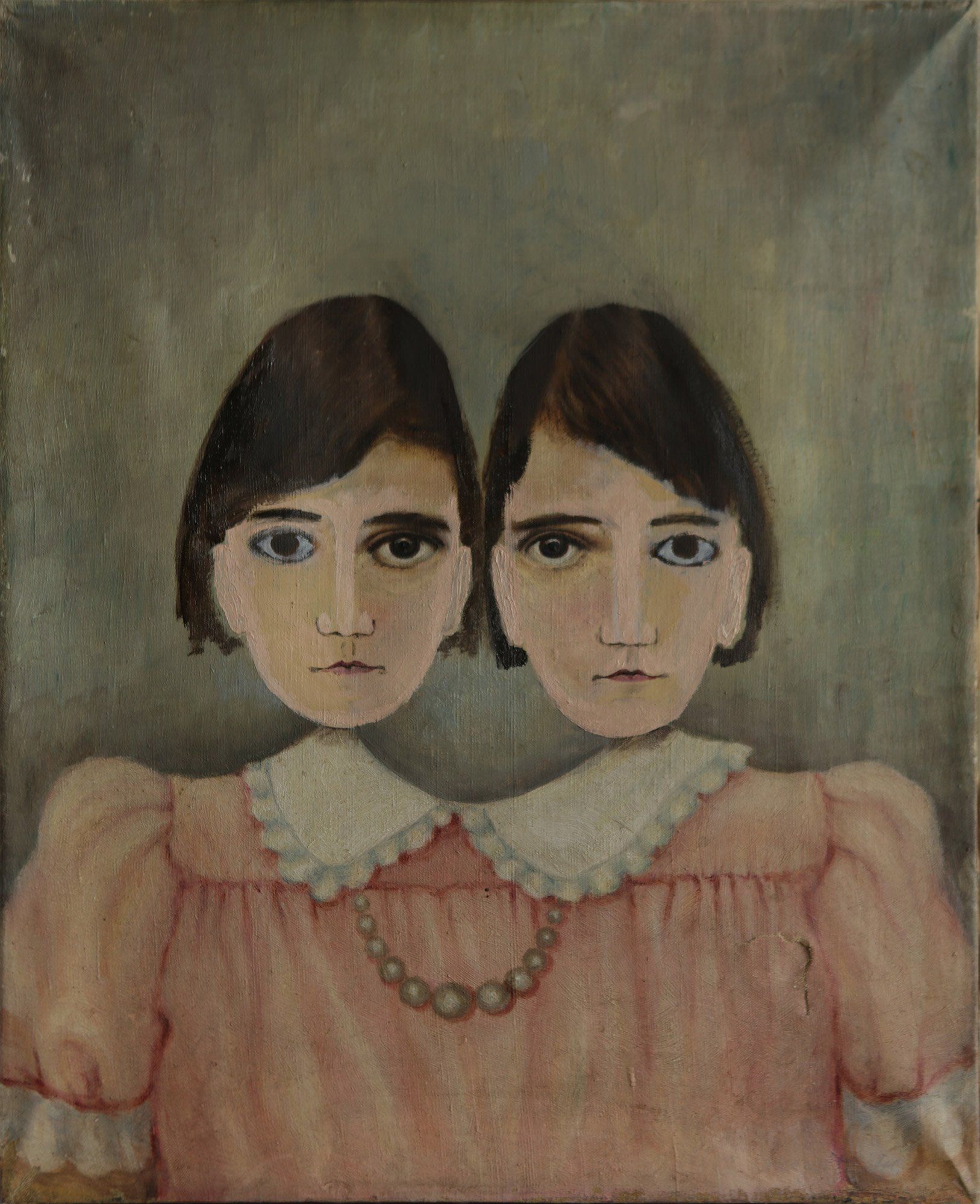 “Facination No. 7” by Sebastian Bieniek (B1EN1EK) 2014. Overpainted painting (oil on canvas) from 1940. 50 cm. x 40 cm. (overpainted medium). Part of the BieniekFace (Bieniek-Face) oeuvre by the artist. “Facination No. 7” by Sebastian Bieniek (B1EN1EK) 2014. Overpainted painting (oil on canvas) from 1940. 50 cm. x 40 cm. (overpainted medium). Part of the BieniekFace (Bieniek-Face) oeuvre by the artist.