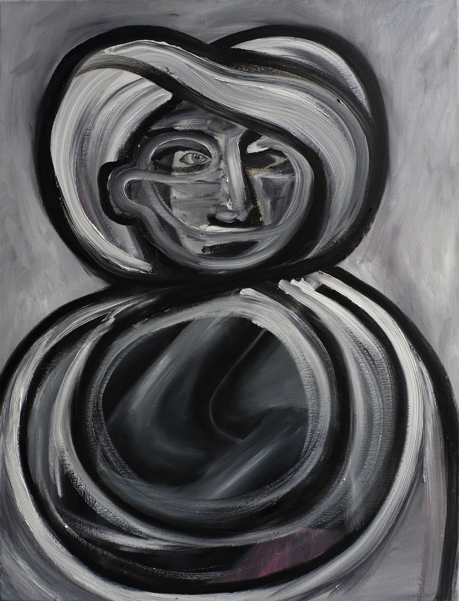 „Face 80x60 No. 7“ by Sebastian Bieniek (B1EN1EK), 2014. Oil on canvas, 80 cm. x 60 cm. Painting from the oeuvre of BieniekFace (Bieniek-Face) by the artist.