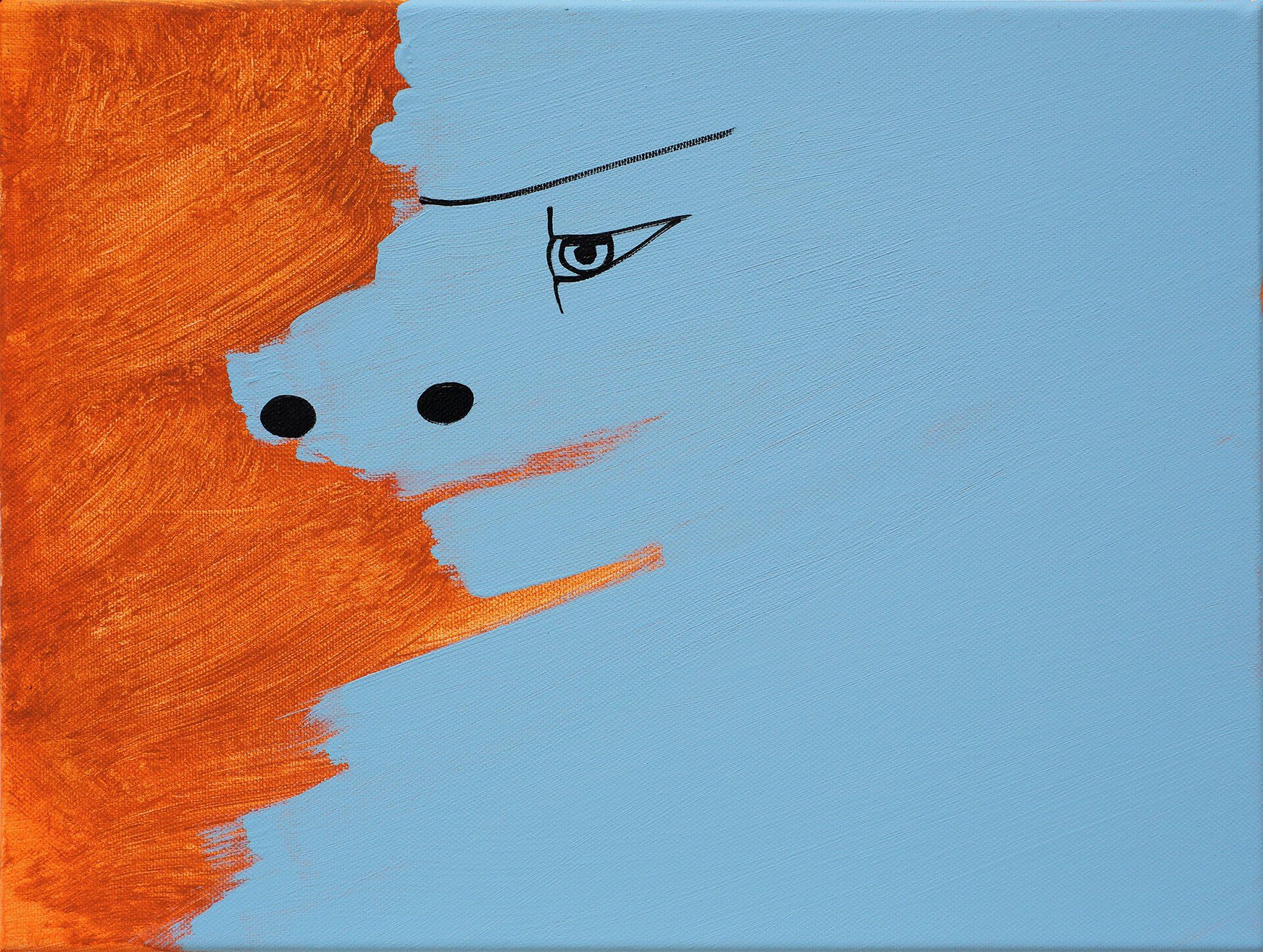 „Appearing Face No. 8“, Sebastian Bieniek (B1EN1EK), 2018. Acrylic on canvas. 24 x 30 cm. From the „Appearing Faces“ series, oeuvre of „Appearing Face No. 8“, Sebastian Bieniek (B1EN1EK), 2018. Acrylic on canvas. 24 x 30 cm. From the „Appearing Faces“ series, oeuvre of