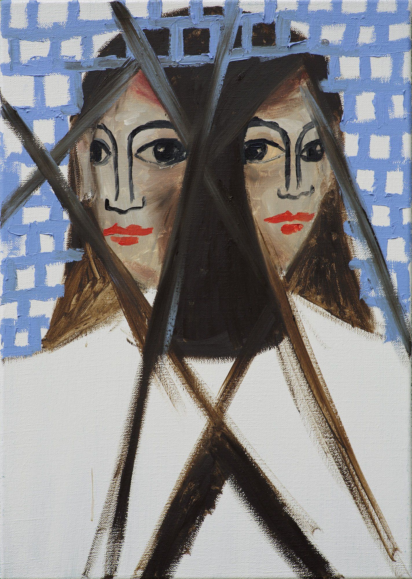 „Duplicato No. 8“ by Sebastian Bieniek (B1EN1EK), 2015. Oil on canvas, 70 cm. x 50 cm. Painting from the oeuvre of BieniekFace (Bieniek-Face) by the artist, part of „Duplicato“ series. „Duplicato No. 8“ by Sebastian Bieniek (B1EN1EK), 2015. Oil on canvas, 70 cm. x 50 cm. Painting from the oeuvre of BieniekFace (Bieniek-Face) by the artist, part of „Duplicato“ series.