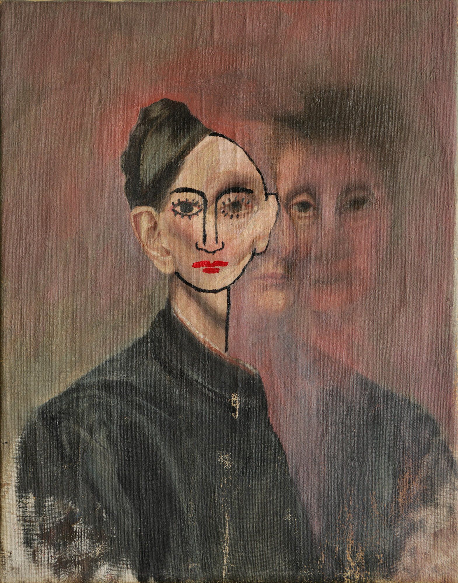 “Facination No. 8” by Sebastian Bieniek (B1EN1EK) 2014. Overpainted painting (oil on canvas) from 1890. 38 cm. x 48,5 cm. (overpainted medium). Part of the BieniekFace (Bieniek-Face) oeuvre by the artist. “Facination No. 8” by Sebastian Bieniek (B1EN1EK) 2014. Overpainted painting (oil on canvas) from 1890. 38 cm. x 48,5 cm. (overpainted medium). Part of the BieniekFace (Bieniek-Face) oeuvre by the artist.