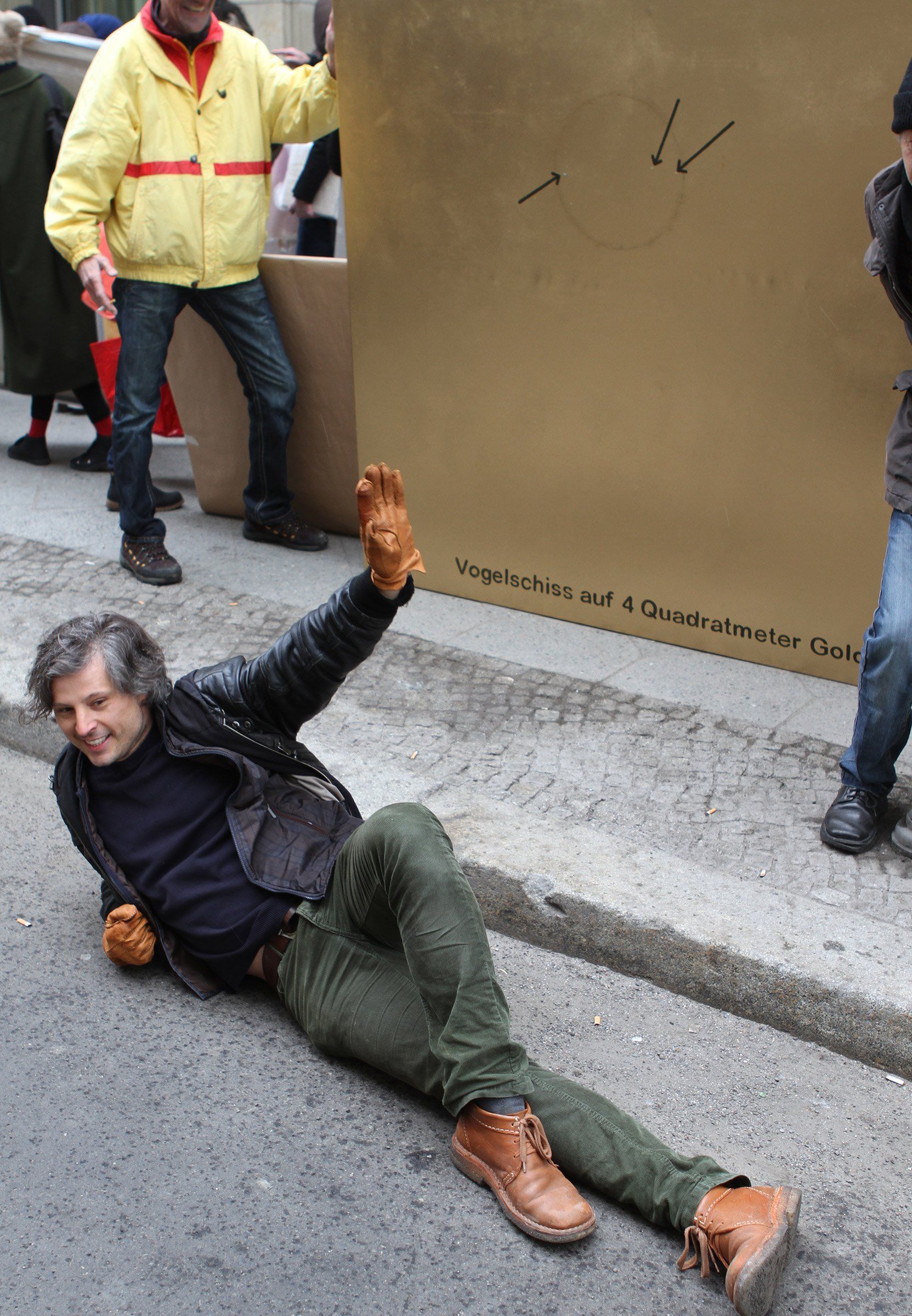 Sebastian Bieniek in front of the Sebastian Bieniek in front of the