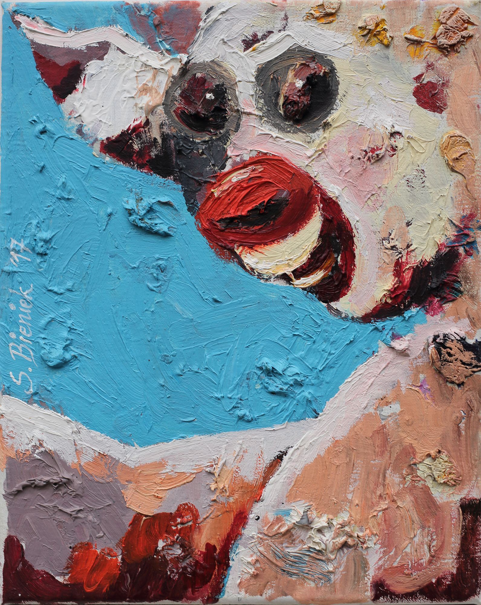 „Face no. 9“, by Sebastian Bieniek (B1EN1EK), 2017. Oil on canvas. 30 x 24 cm. From the „Face no. 9“, by Sebastian Bieniek (B1EN1EK), 2017. Oil on canvas. 30 x 24 cm. From the