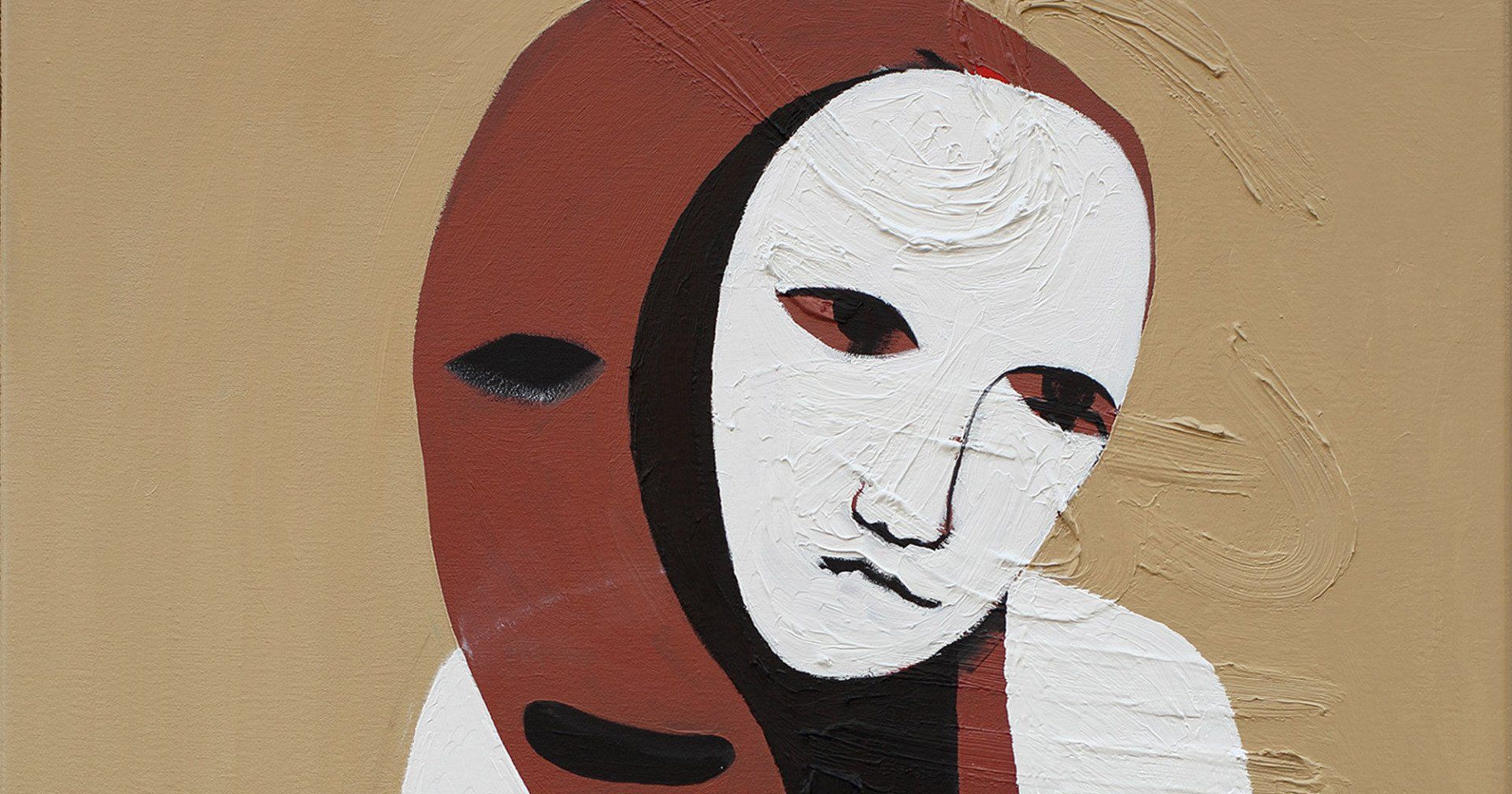 „Painted Bieniekface No. 6“ by Sebastian Bieniek (B1EN1EK), 2018. Oil on canvas, 80 cm. x 60 cm. Painting from the „Painted Bieniekface No. 6“ by Sebastian Bieniek (B1EN1EK), 2018. Oil on canvas, 80 cm. x 60 cm. Painting from the