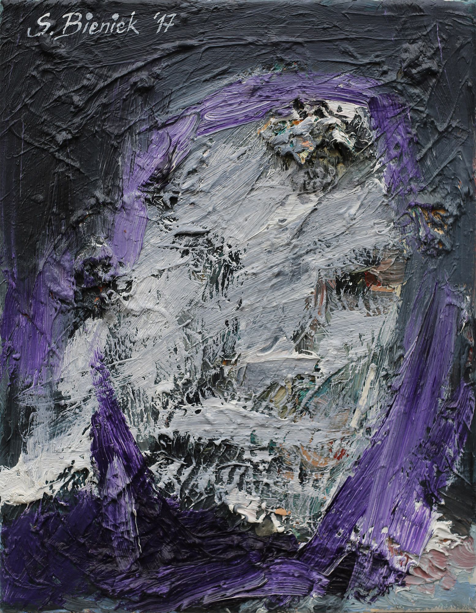 „Face no. 10“, by Sebastian Bieniek (B1EN1EK), 2017. Oil on canvas. 30 x 24 cm. From the „Face no. 10“, by Sebastian Bieniek (B1EN1EK), 2017. Oil on canvas. 30 x 24 cm. From the