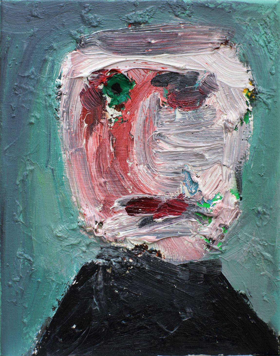 „Face no. 12“, by Sebastian Bieniek (B1EN1EK), 2018. Oil on canvas. 30 x 24 cm. From the 