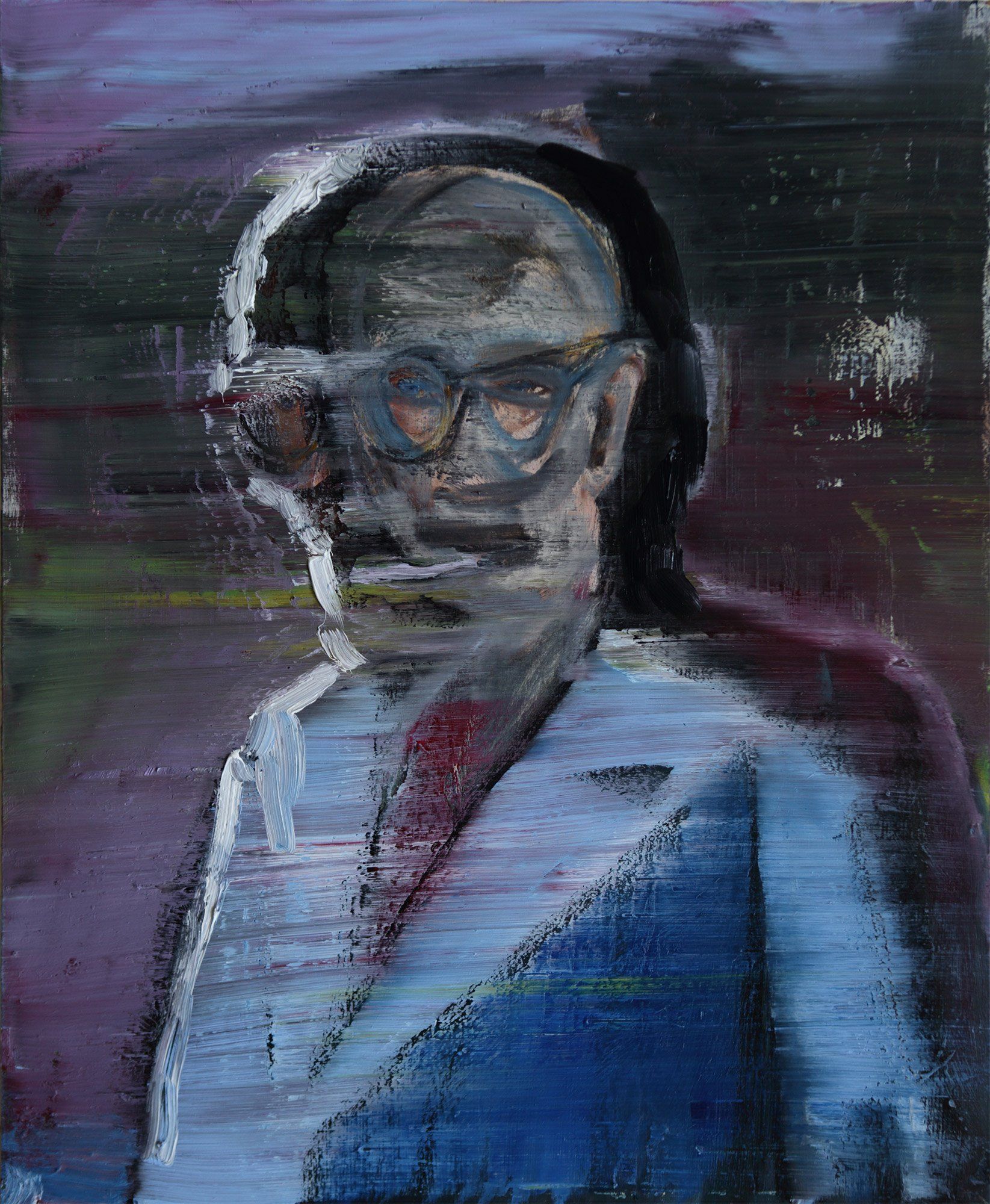 “Facination No. 12” by Sebastian Bieniek (B1EN1EK) 2014. Overpainted orig. painting (oil on wood) from 1964. 51,4 cm. x 42 cm. (overpainted medium). Part of the BieniekFace (Bieniek-Face) oeuvre by the artist. “Facination No. 12” by Sebastian Bieniek (B1EN1EK) 2014. Overpainted orig. painting (oil on wood) from 1964. 51,4 cm. x 42 cm. (overpainted medium). Part of the BieniekFace (Bieniek-Face) oeuvre by the artist.