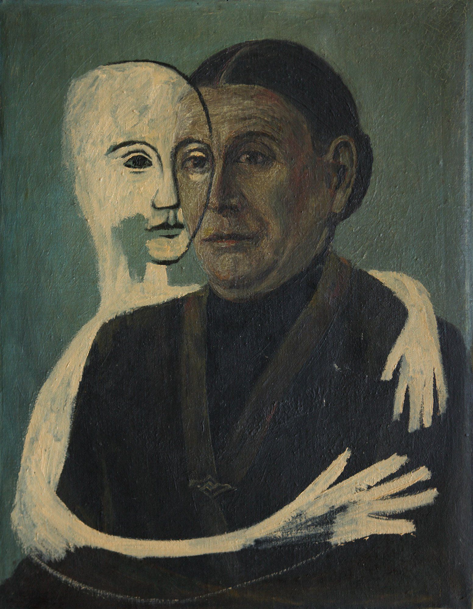 “Facination No. 13” by Sebastian Bieniek (B1EN1EK) 2014. Overpainted orig. painting (oil on canvas) from 1922. 58 cm. x 45,5 cm. (overpainted medium). Part of the BieniekFace (Bieniek-Face) oeuvre by the artist. “Facination No. 13” by Sebastian Bieniek (B1EN1EK) 2014. Overpainted orig. painting (oil on canvas) from 1922. 58 cm. x 45,5 cm. (overpainted medium). Part of the BieniekFace (Bieniek-Face) oeuvre by the artist.