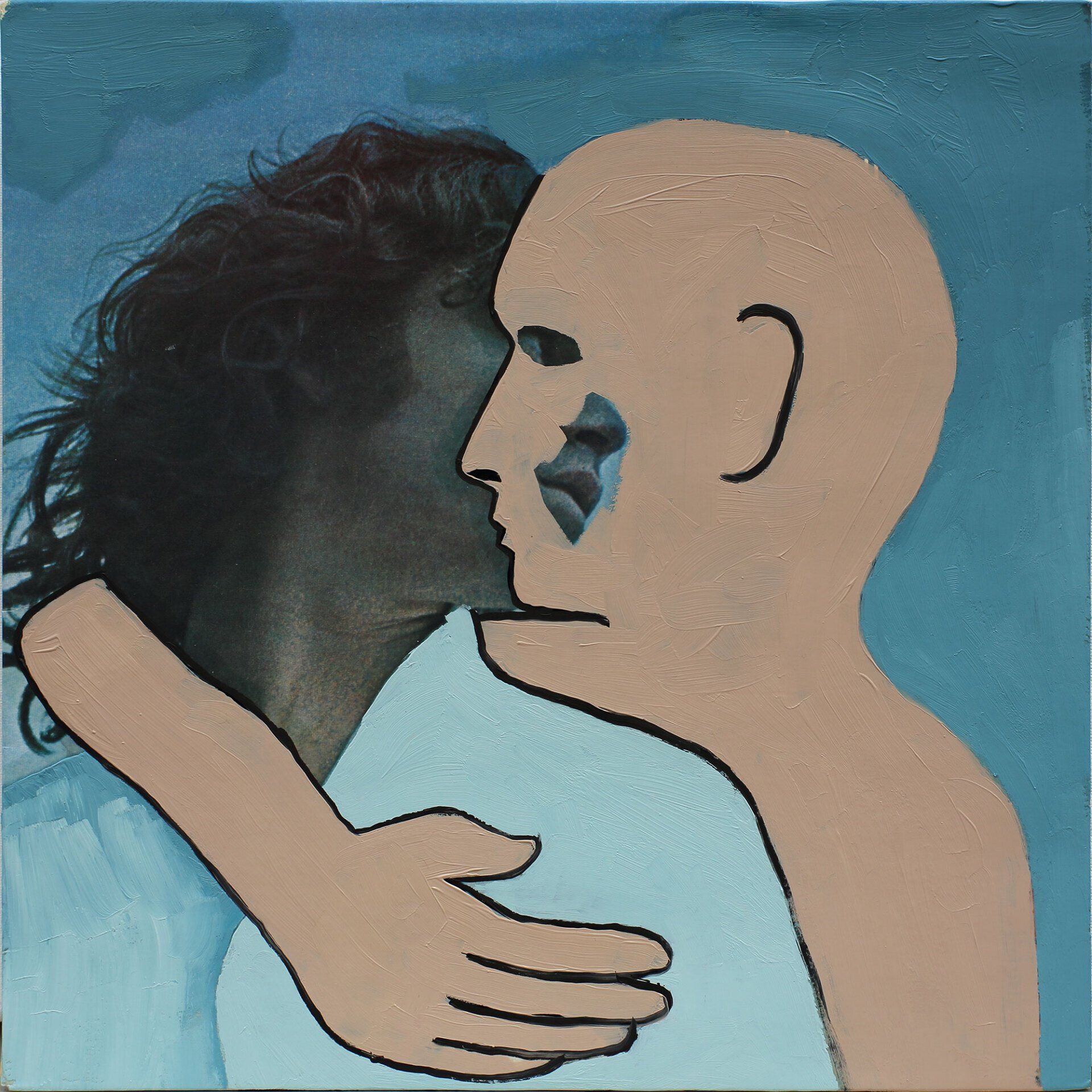 „Ghost Rider No. 13“ (Jim Morrison / The Doors) by Sebastian Bieniek (B1EN1EK), 2019. Oil on original LP cover, 31,5 cm. x 30 cm. Bieniek-Paint (overpainted medium) from the oeuvre of Bieniekface by the artist. „Ghost Rider No. 13“ (Jim Morrison / The Doors) by Sebastian Bieniek (B1EN1EK), 2019. Oil on original LP cover, 31,5 cm. x 30 cm. Bieniek-Paint (overpainted medium) from the oeuvre of Bieniekface by the artist.