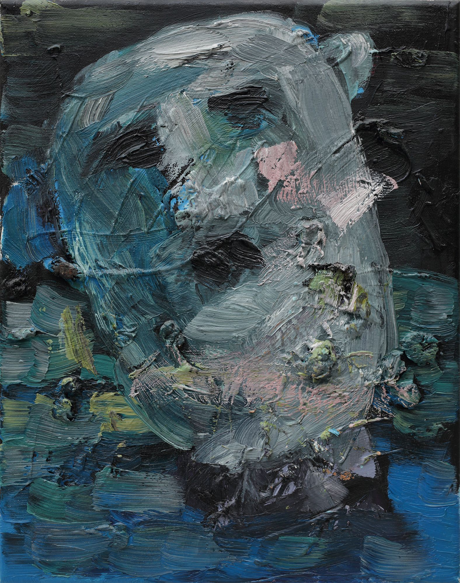 „Face no. 14“, by Sebastian Bieniek (B1EN1EK), 2018. Oil on canvas. 30 x 24 cm. From the „Face no. 14“, by Sebastian Bieniek (B1EN1EK), 2018. Oil on canvas. 30 x 24 cm. From the