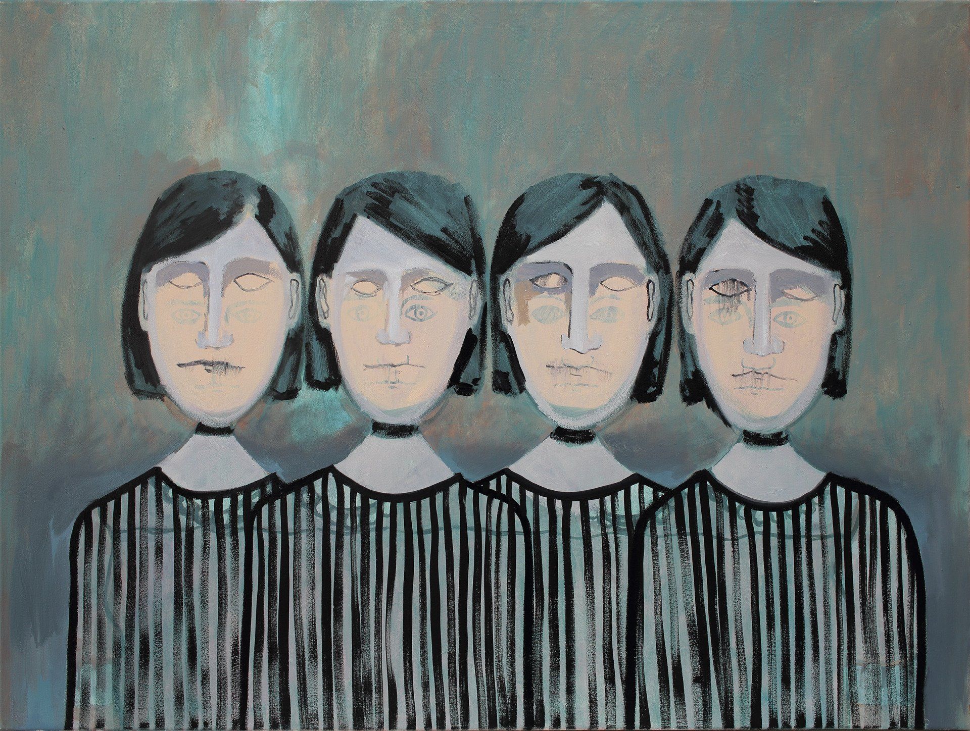 „Makeupface no. 1“ by Sebastian Bieniek (B1EN1EK), 2019. Oil on canvas, 90 cm. x 120 cm. Painting from the oeuvre of Bieniekface painting by the artist. „Makeupface no. 1“ by Sebastian Bieniek (B1EN1EK), 2019. Oil on canvas, 90 cm. x 120 cm. Painting from the oeuvre of Bieniekface painting by the artist.