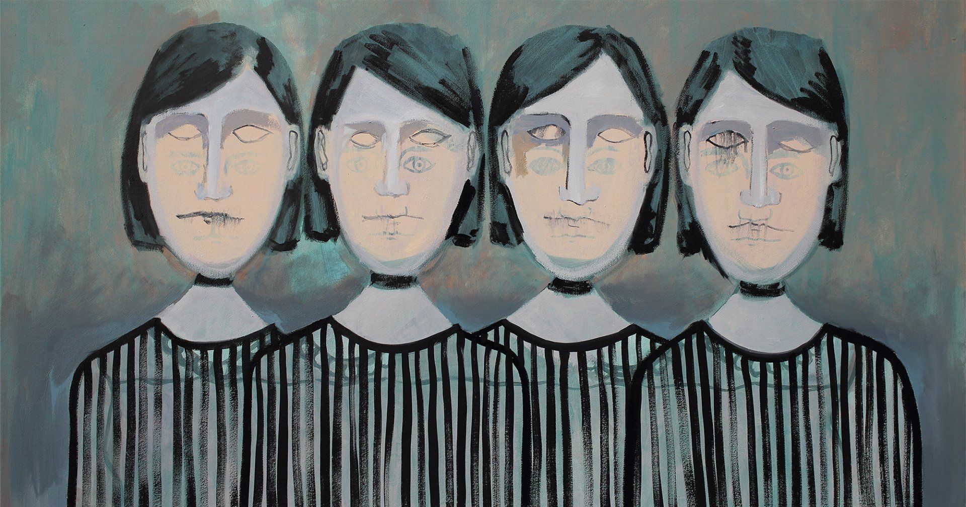 „Makeupface no. 1“ by Sebastian Bieniek (B1EN1EK), 2019. Oil on canvas, 90 cm. x 120 cm. Painting from the oeuvre of Bieniekface painting by the artist. „Makeupface no. 1“ by Sebastian Bieniek (B1EN1EK), 2019. Oil on canvas, 90 cm. x 120 cm. Painting from the oeuvre of Bieniekface painting by the artist.