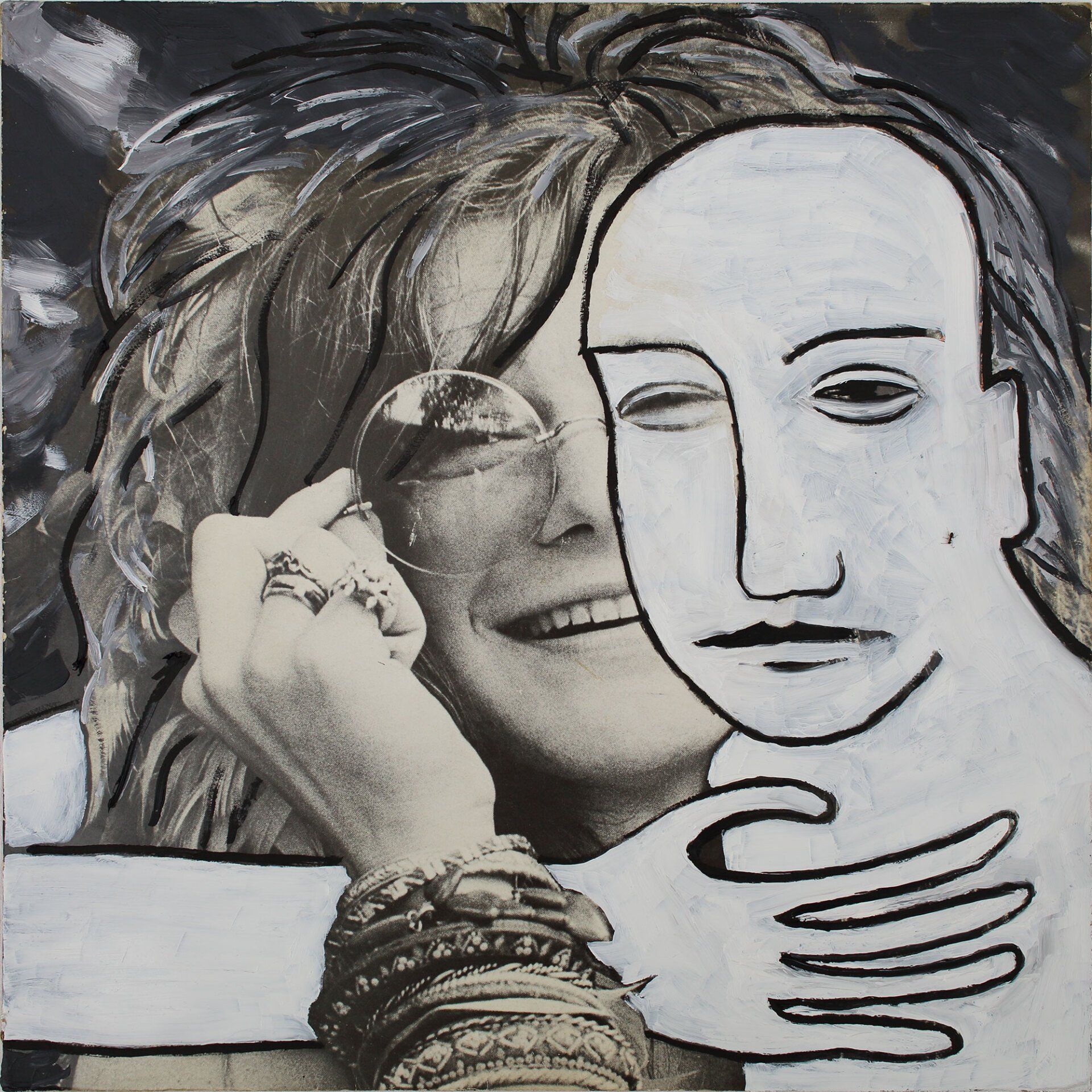 „Ghost Rider No. 20“ (Janis Joplin) by Sebastian Bieniek (B1EN1EK), 2019. Oil on original LP cover, 31,5 cm. x 30 cm. Bieniek-Paint (overpainted medium) from the oeuvre of Bieniekface by the artist. „Ghost Rider No. 20“ (Janis Joplin) by Sebastian Bieniek (B1EN1EK), 2019. Oil on original LP cover, 31,5 cm. x 30 cm. Bieniek-Paint (overpainted medium) from the oeuvre of Bieniekface by the artist.