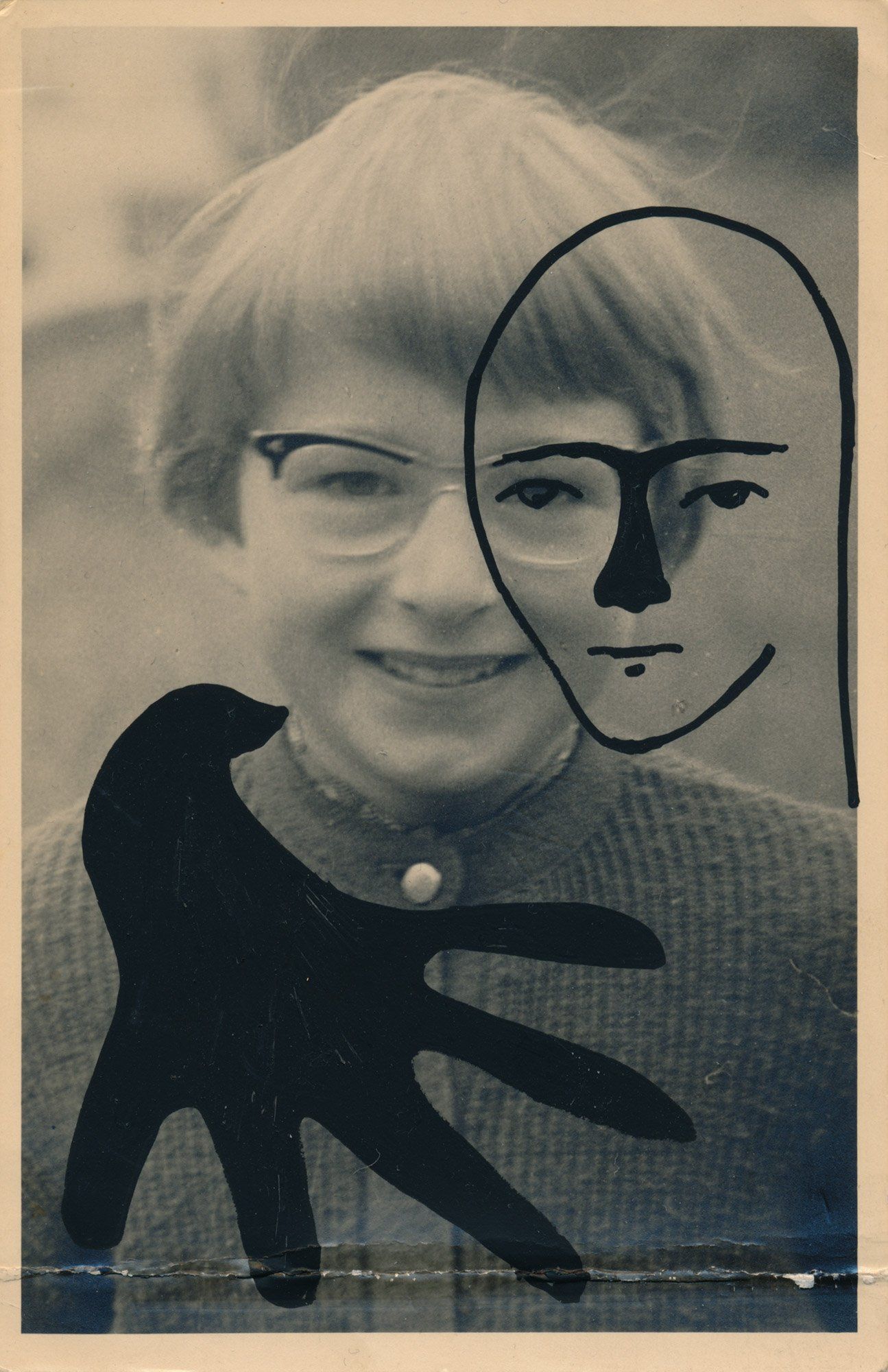 „Facination No. 24“ by Sebastian Bieniek (B1EN1EK), 2014. Drawing on orig. photography from 1970’s 13,9 cm. x 9 cm. (overpainted medium). Part of the BieniekFace (Bieniek-Face) oeuvre by the artist. „Facination No. 24“ by Sebastian Bieniek (B1EN1EK), 2014. Drawing on orig. photography from 1970’s 13,9 cm. x 9 cm. (overpainted medium). Part of the BieniekFace (Bieniek-Face) oeuvre by the artist.