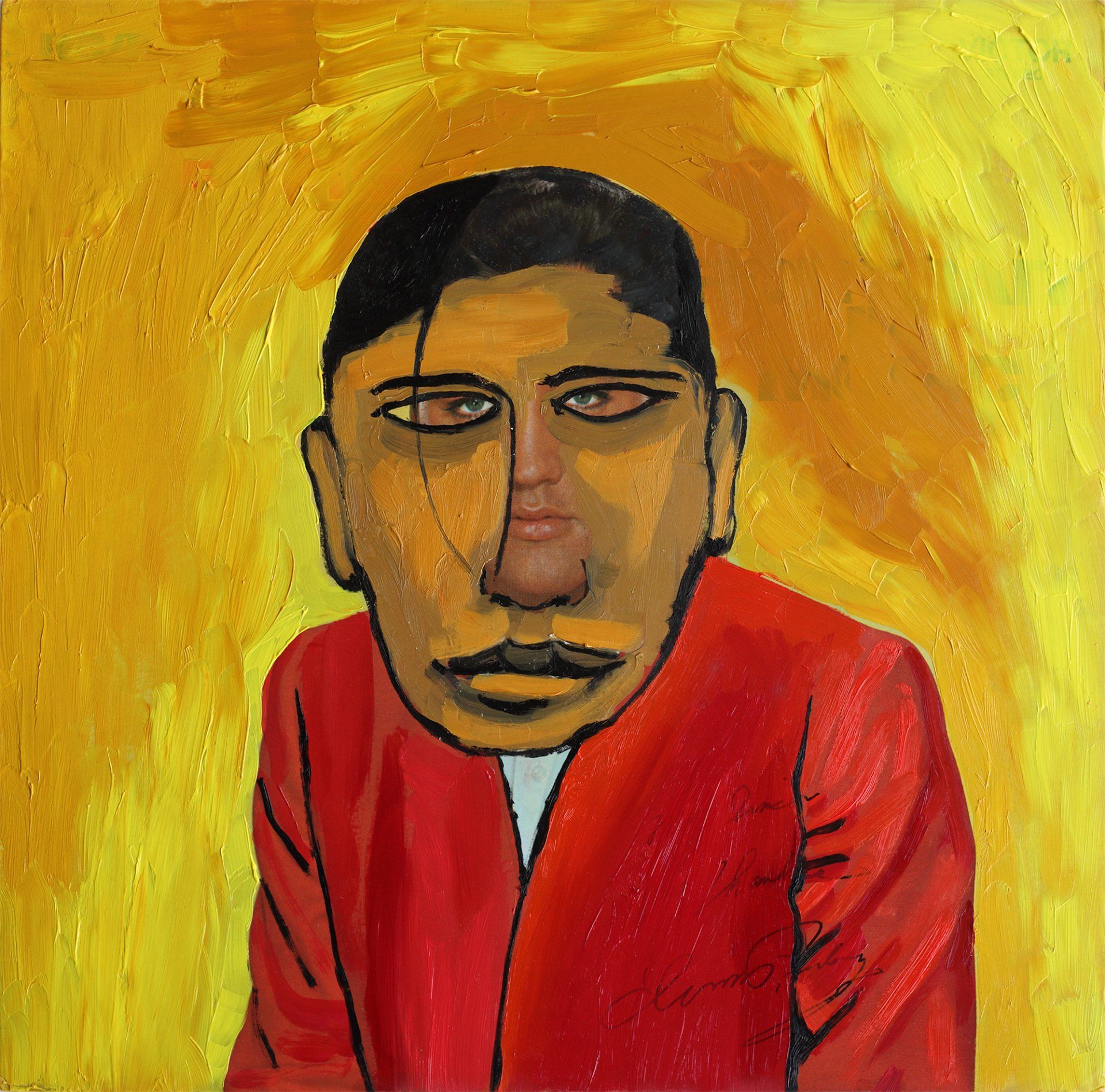 „3D Bieniekface no. 7“ by Sebastian Bieniek (B1EN1EK), 2020. Sculpture, acrylic and oil on canvas, 120 cm. x 84 cm. Sculptured painting from the oeuvre of Bieniekface by the artist. „3D Bieniekface no. 7“ by Sebastian Bieniek (B1EN1EK), 2020. Sculpture, acrylic and oil on canvas, 120 cm. x 84 cm. Sculptured painting from the oeuvre of Bieniekface by the artist.