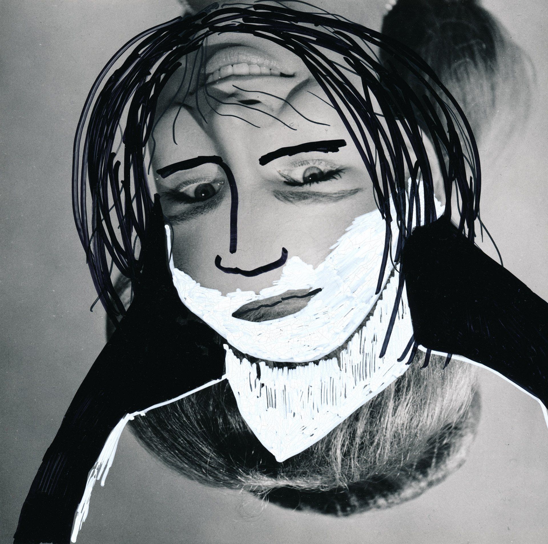 „Facination No. 26“ by Sebastian Bieniek (B1EN1EK), 2014. Drawing on orig. photography from 1970’s 17,2 cm. x 18,2 cm. (overpainted medium). Part of the BieniekFace (Bieniek-Face) oeuvre by the artist. „Facination No. 26“ by Sebastian Bieniek (B1EN1EK), 2014. Drawing on orig. photography from 1970’s 17,2 cm. x 18,2 cm. (overpainted medium). Part of the BieniekFace (Bieniek-Face) oeuvre by the artist.