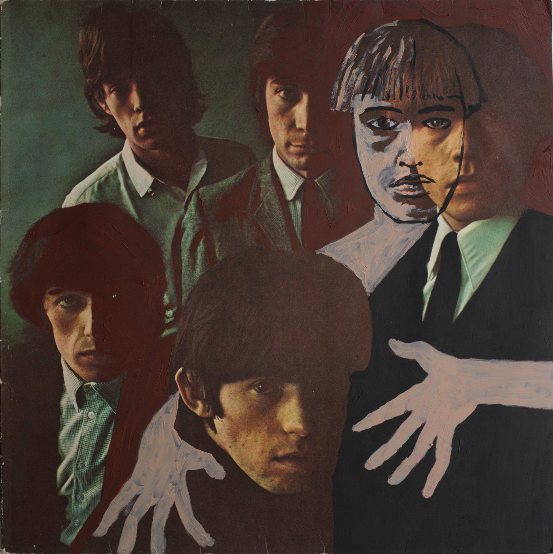 „Ghost Rider No. 27“ (Brian Jones 2/4 - The Rolling Stones) by Sebastian Bieniek, 2022. Oil on original LP, 31cm. x 31 cm. From the 58, 58 icons, art, artwork, 58 icons club, the 58 icons club, 58 ikonen club, club 58, 27 club, club 27, Kunst, artwork, Kunst, Künstler, artist, 58 painting, buy, auction, available, preis, prize, members, gallery, exhibition, book, ghost, angel, pleiadian king, ghost rider art,