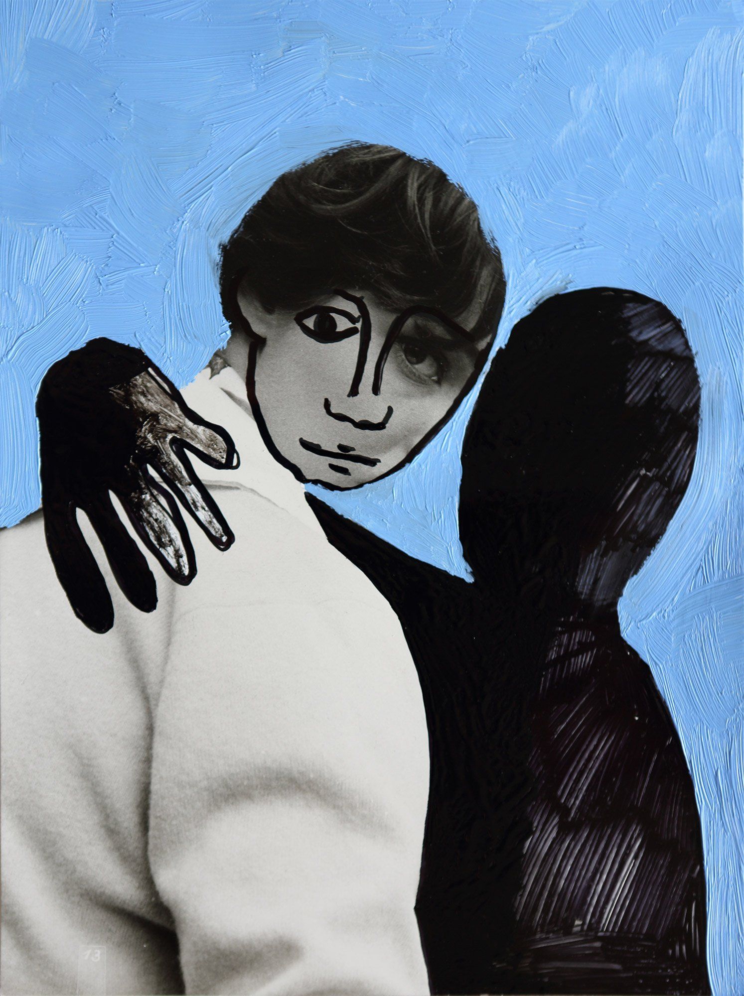 „Facination No. 28“ by Sebastian Bieniek (B1EN1EK), 2014. Overpainted orig. photography (oil) from 1960’s 23,5 cm. x 17,7 cm. (overpainted medium). Part of the BieniekFace (Bieniek-Face) oeuvre by the artist. „Facination No. 28“ by Sebastian Bieniek (B1EN1EK), 2014. Overpainted orig. photography (oil) from 1960’s 23,5 cm. x 17,7 cm. (overpainted medium). Part of the BieniekFace (Bieniek-Face) oeuvre by the artist.